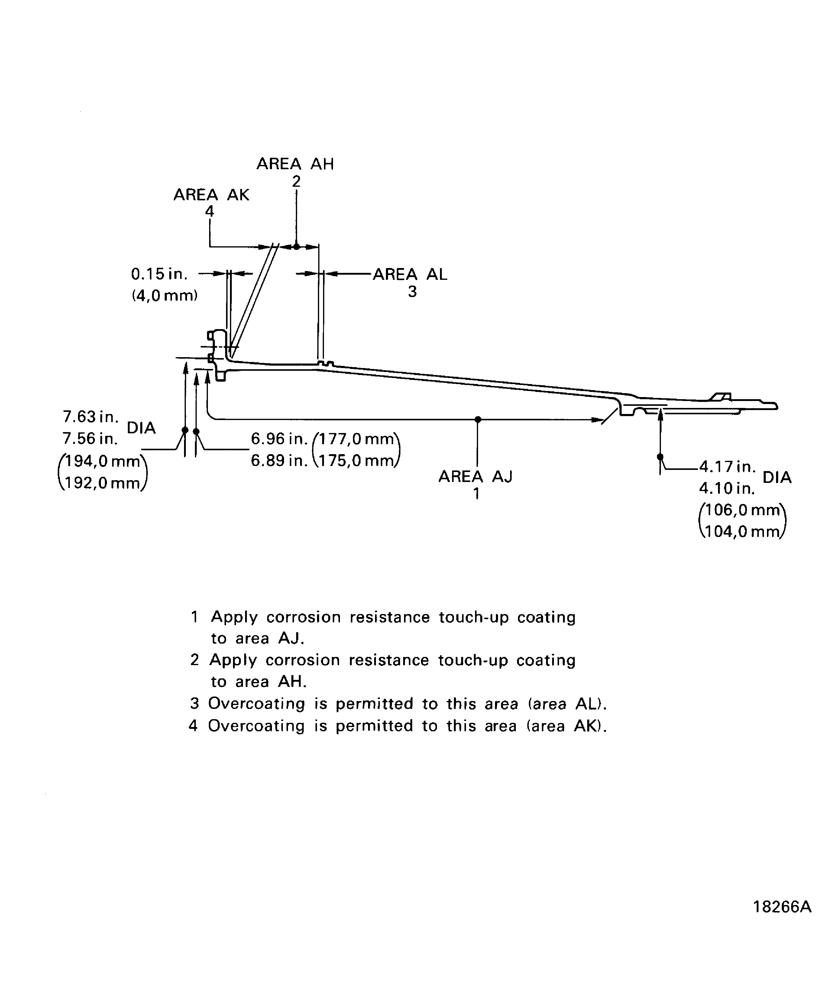 Stub shaft assembly - corrosion resistance coating repair