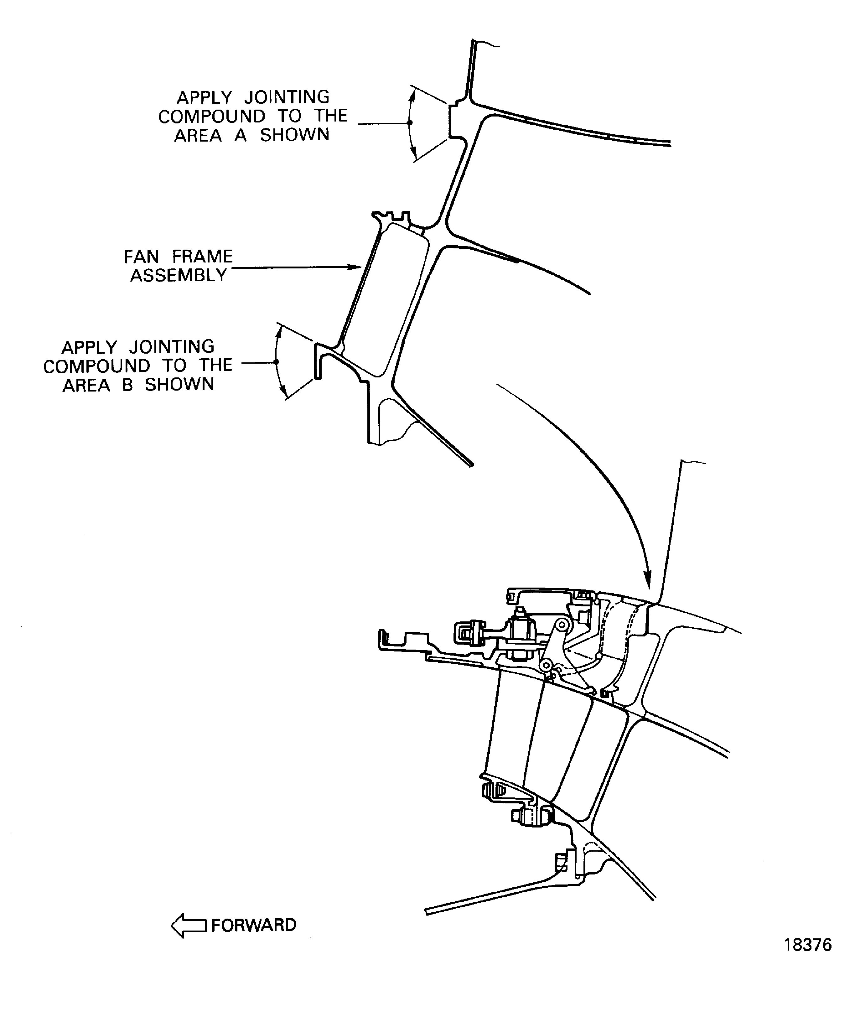 Apply Jointing Compound to the Mating Faces on the Fan Frame Assembly