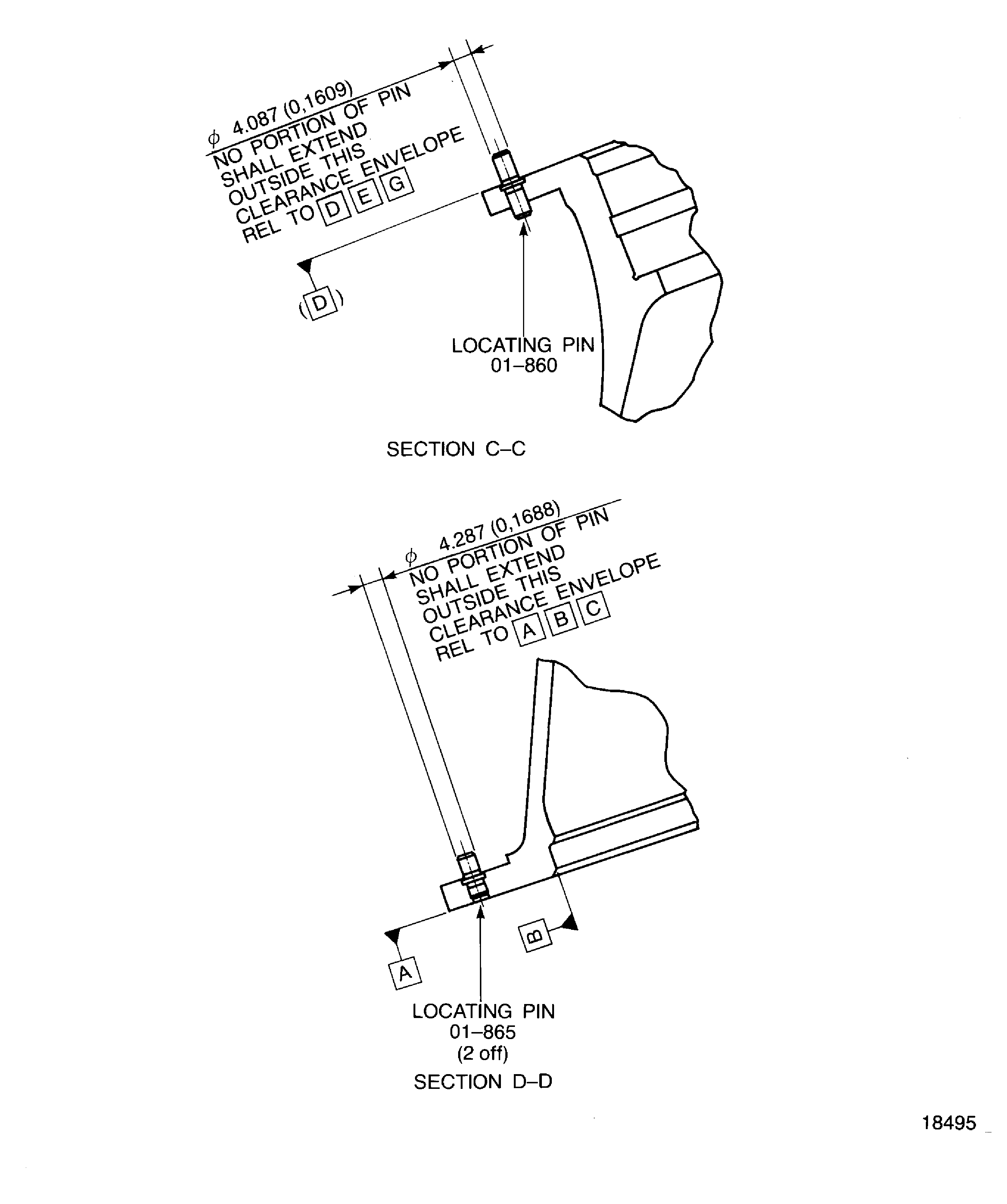 Replacement of the locating pin