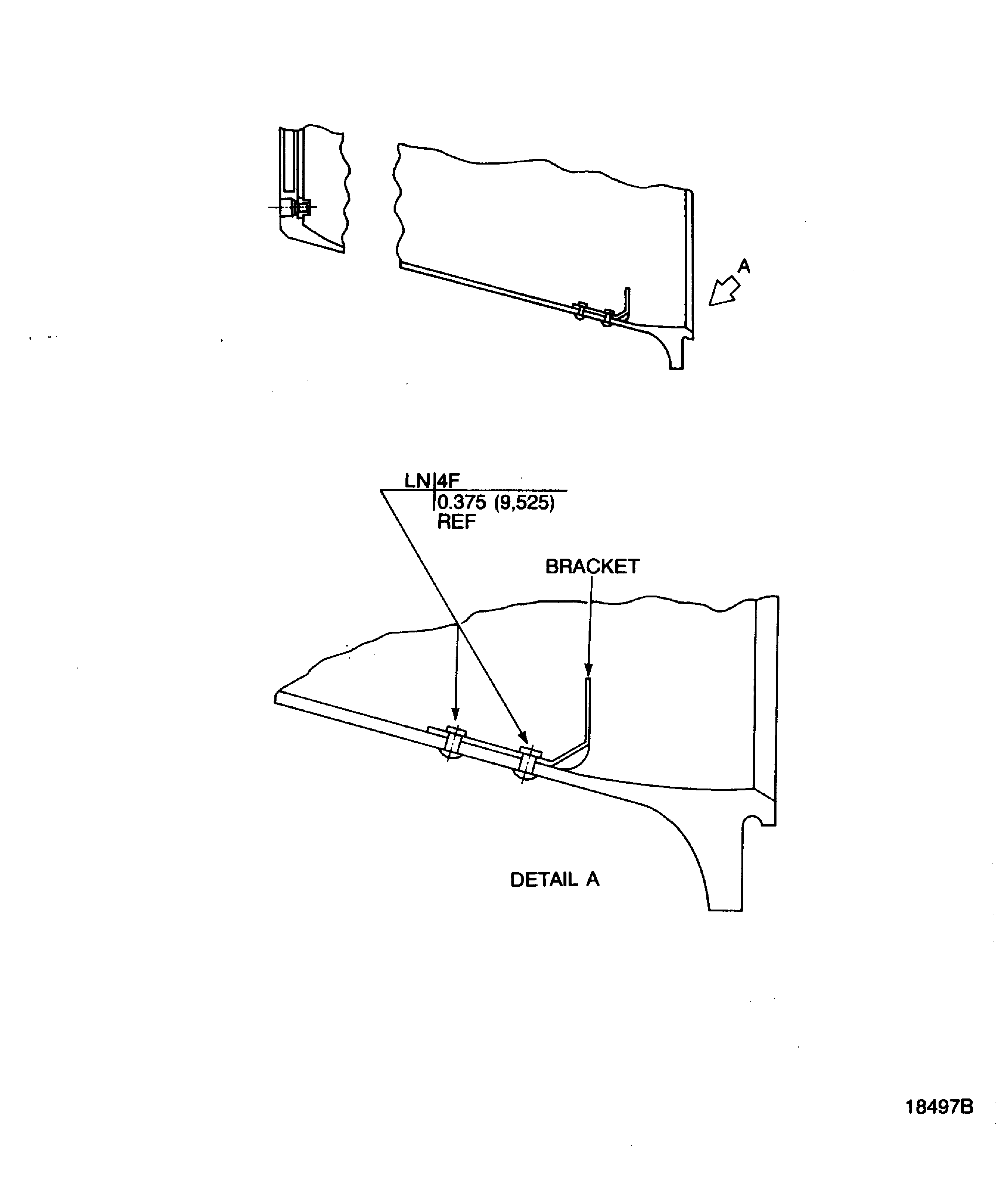 Replacement of the bracket of the No. 1 bearing support
