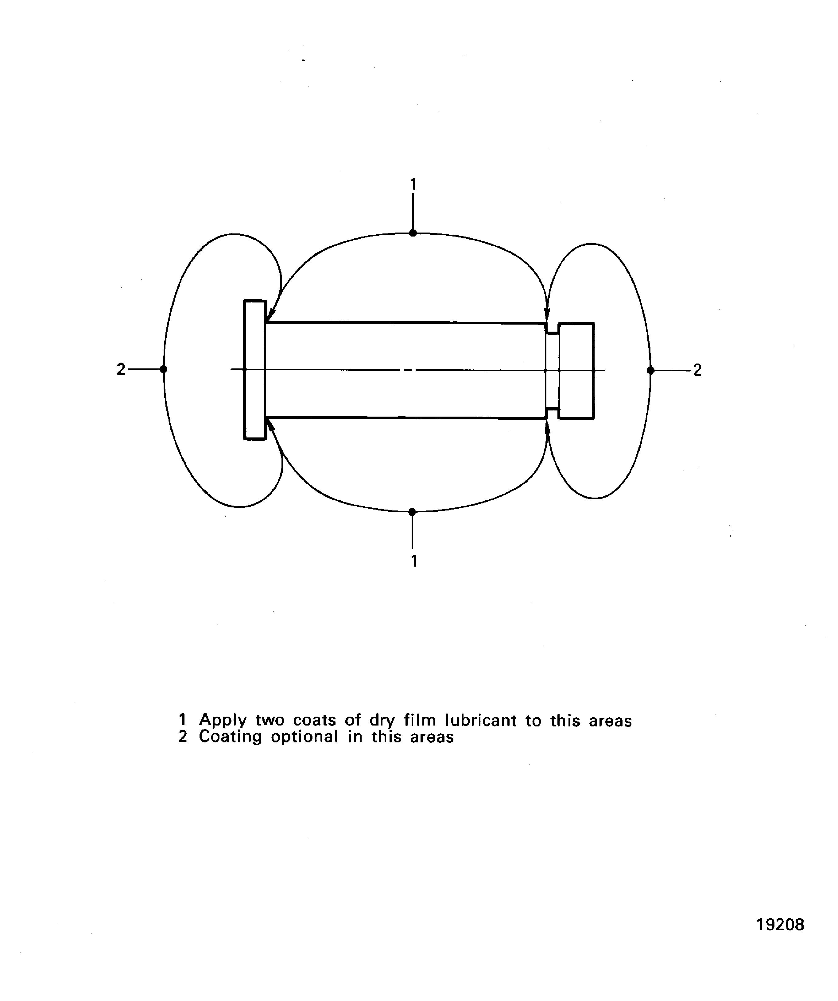 Apply dry film lubricant to the area and location of the pin