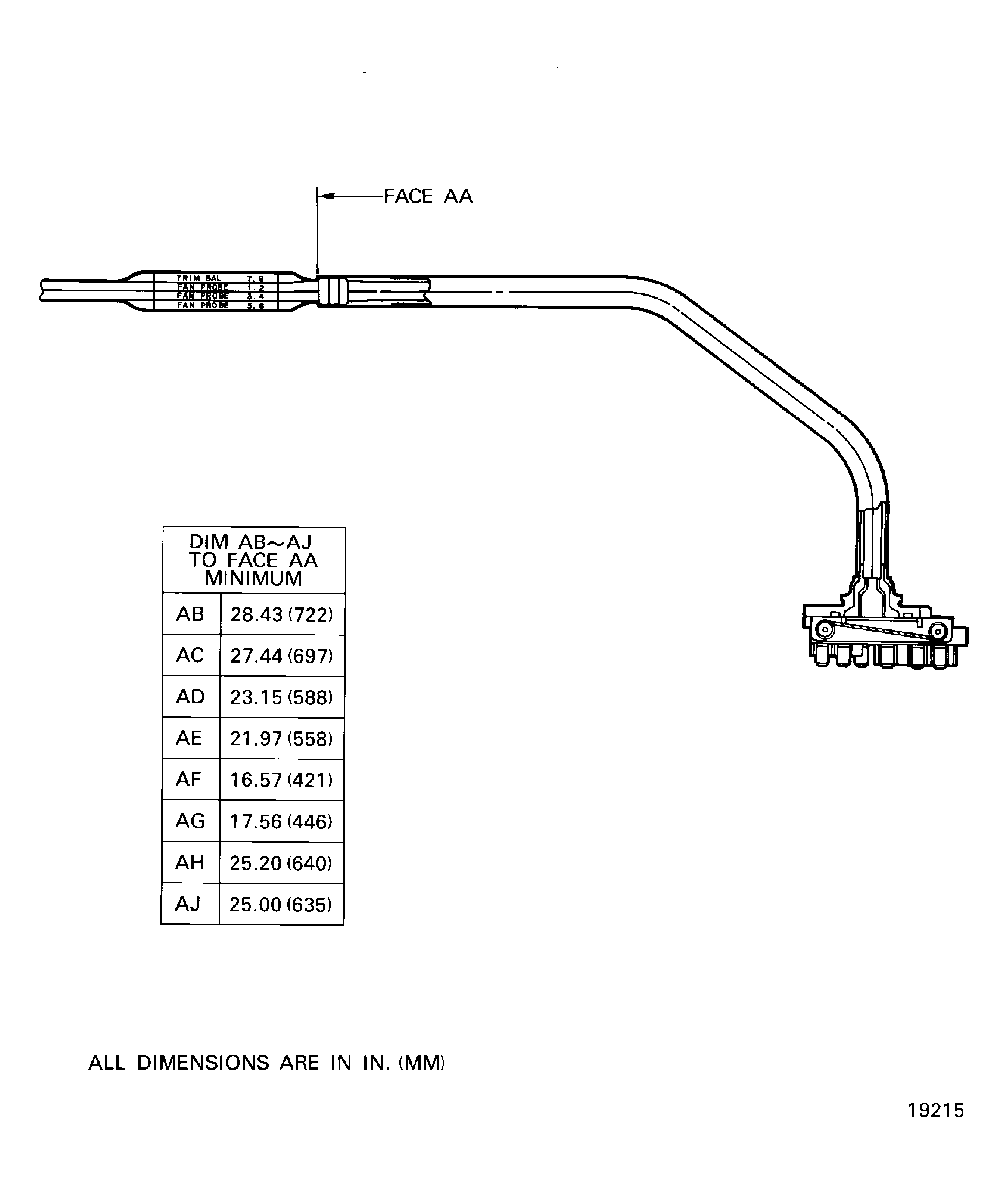 Basic Dimensions - Nf Electrical Harness