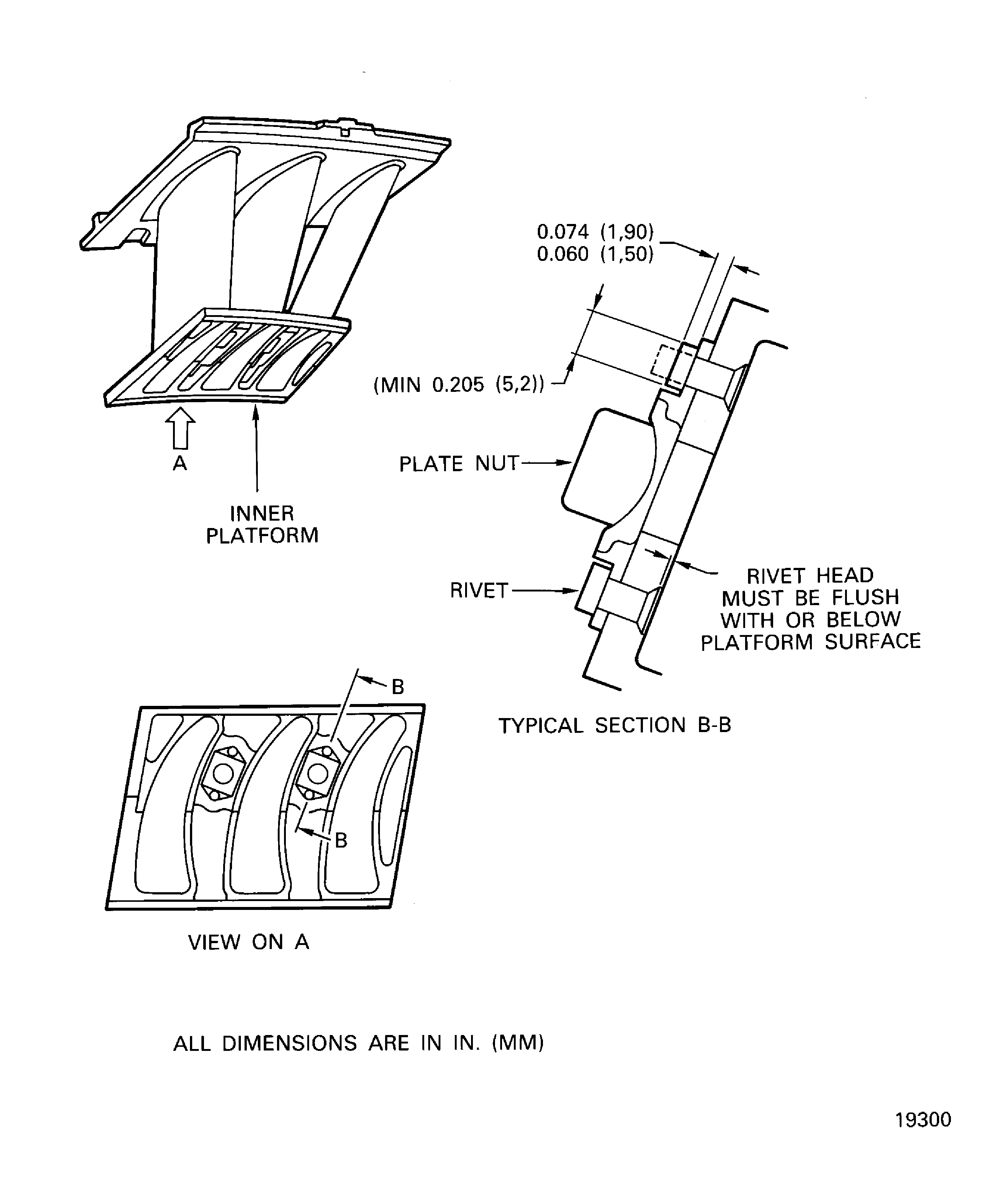 Replace the plate nut of the fan outlet guide vanes