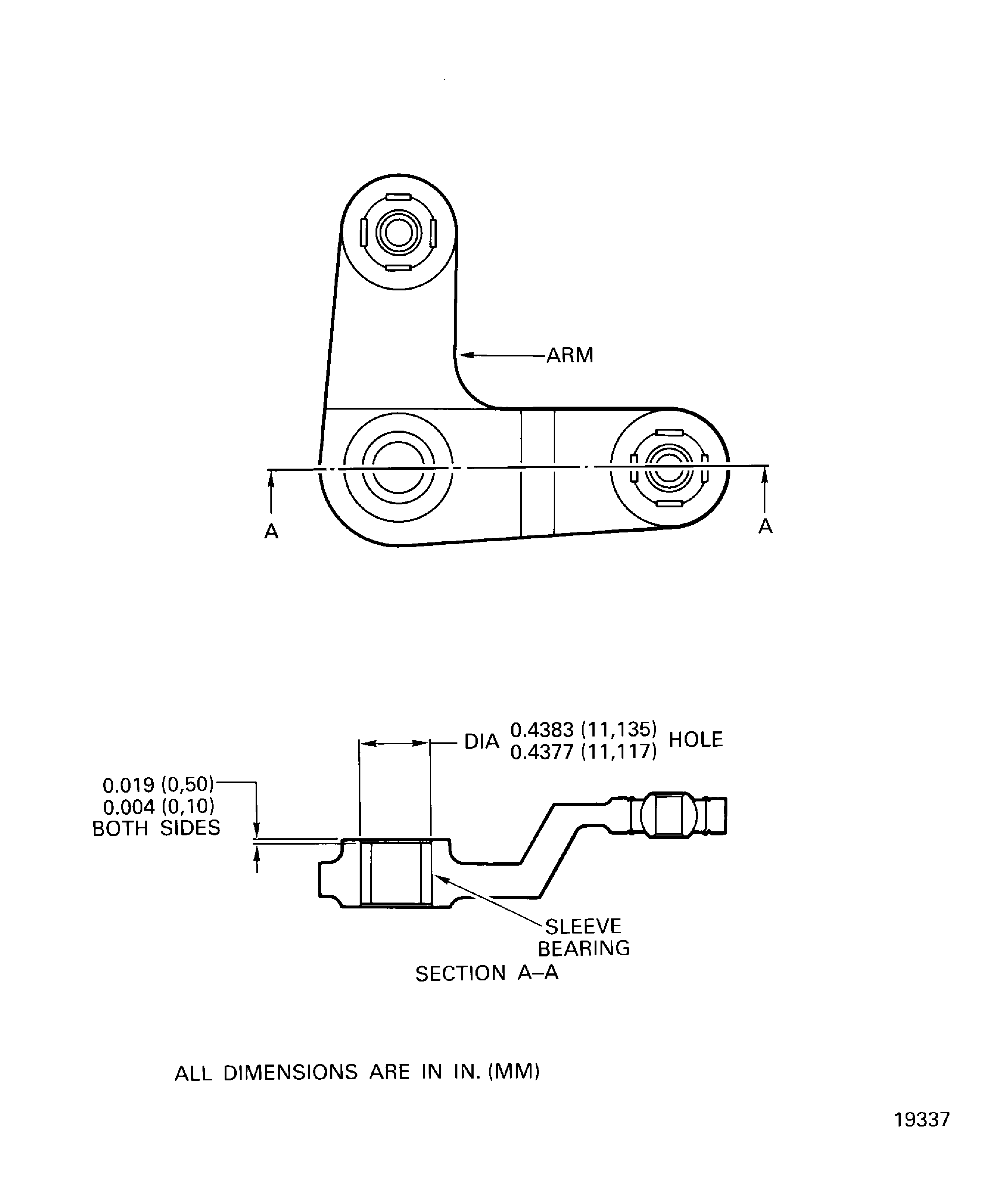 Replace the sleeve bearing of the link arm assembly