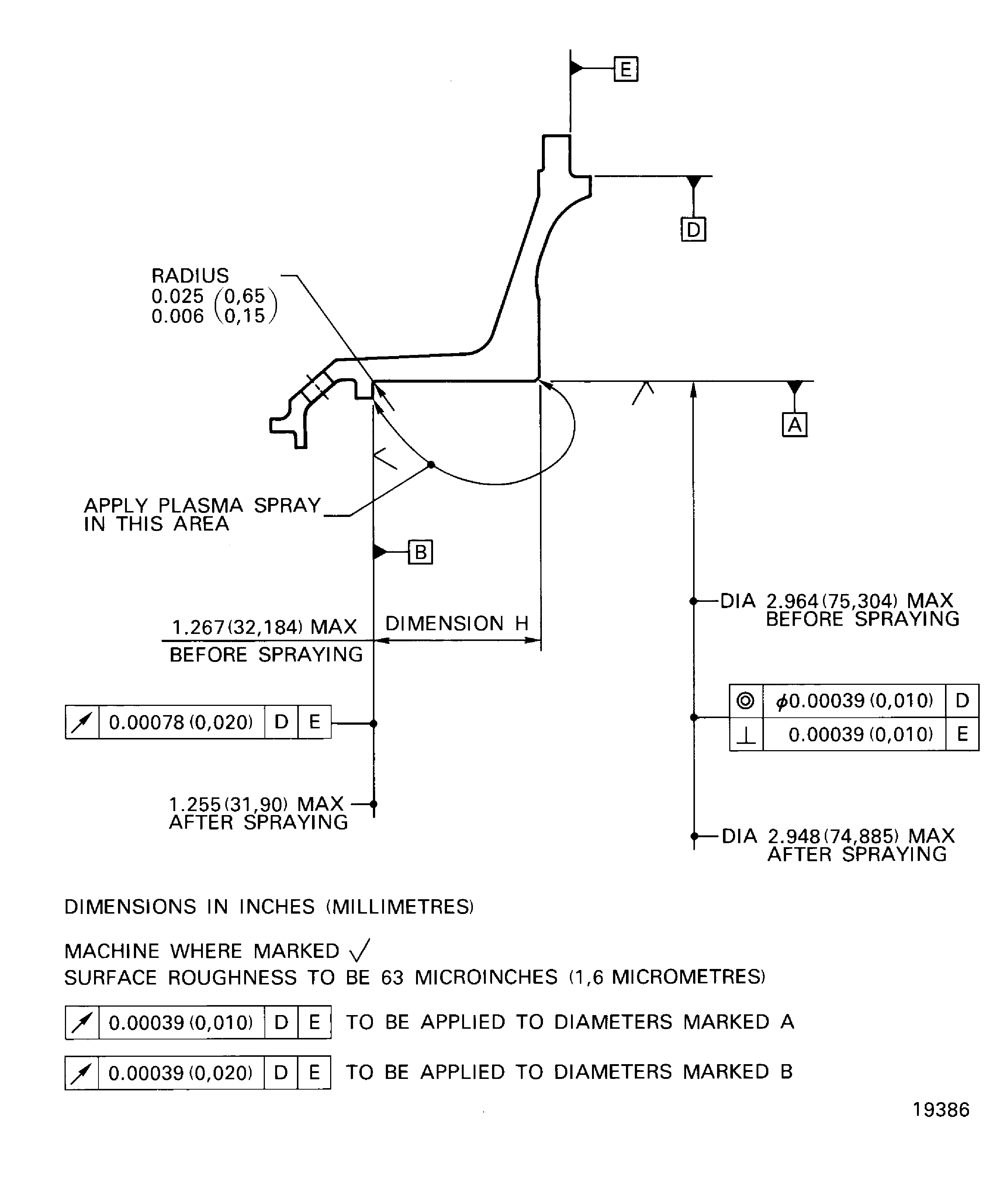 Repair details and dimensions