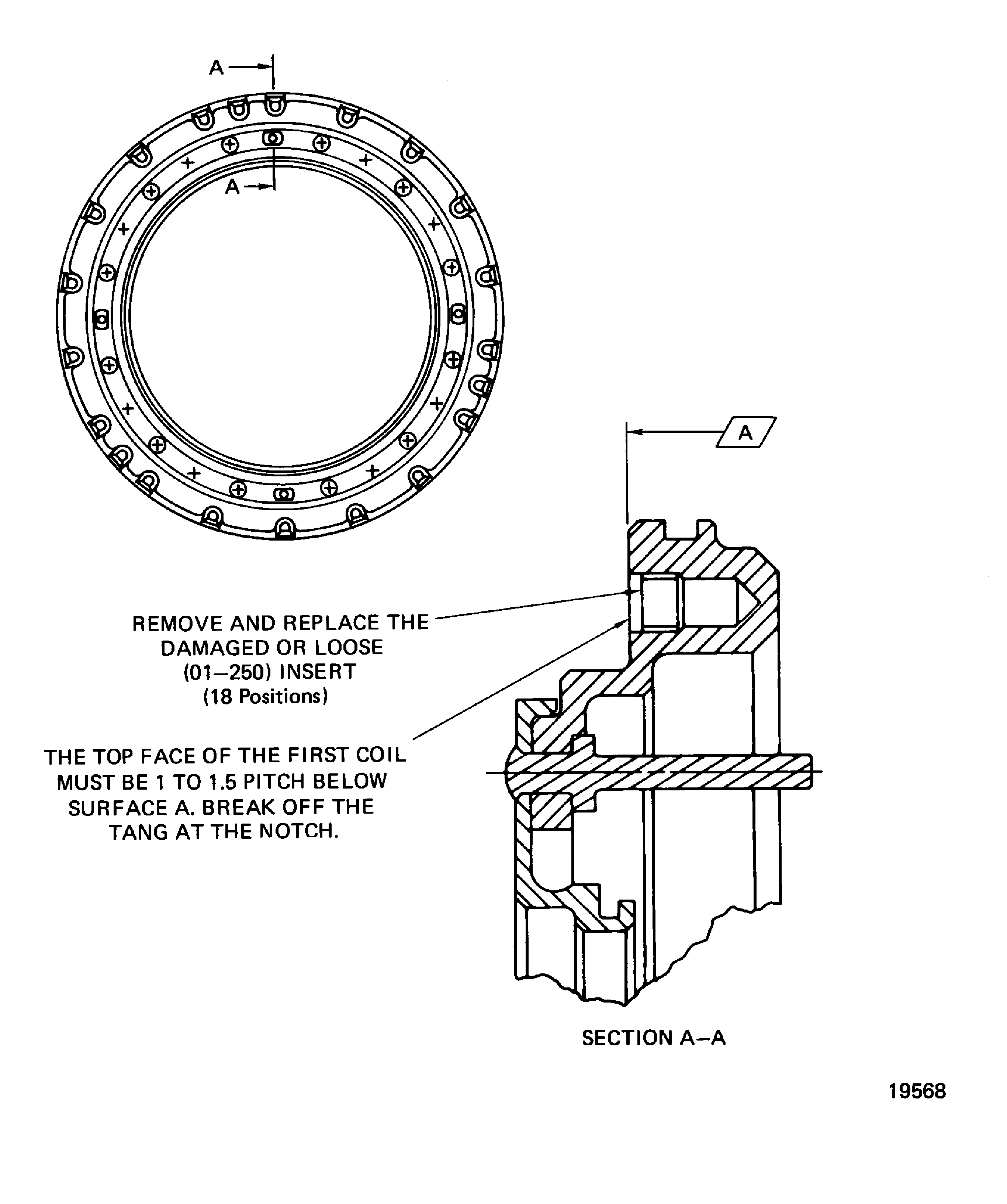 No. 1 bearing seal ring holder assembly insert replacement