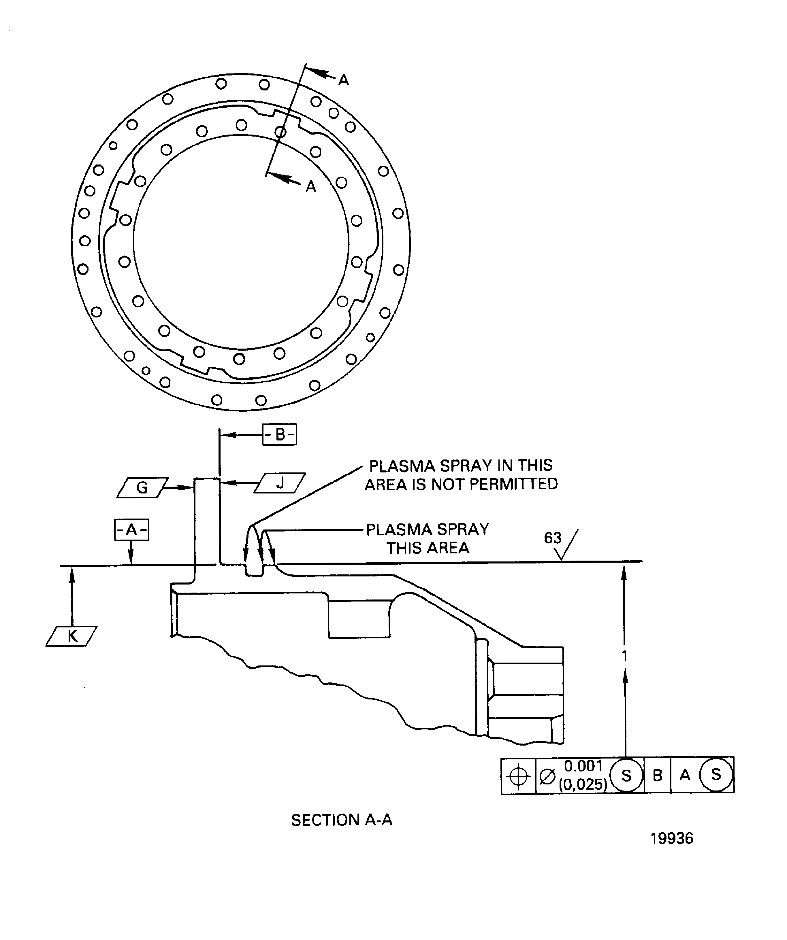 Rear diameter plasma coat repair