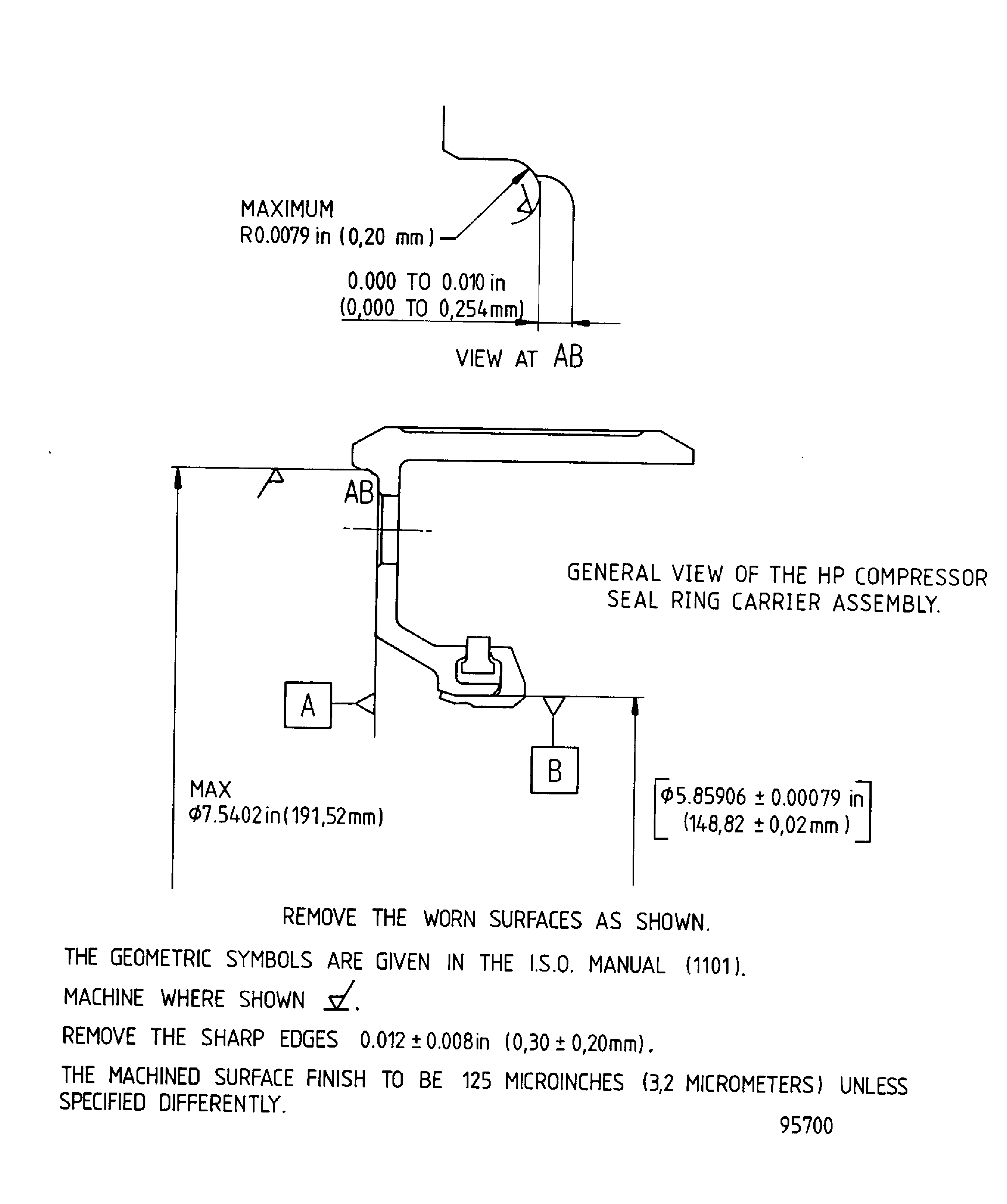 Repair details and dimensions - Assembly A