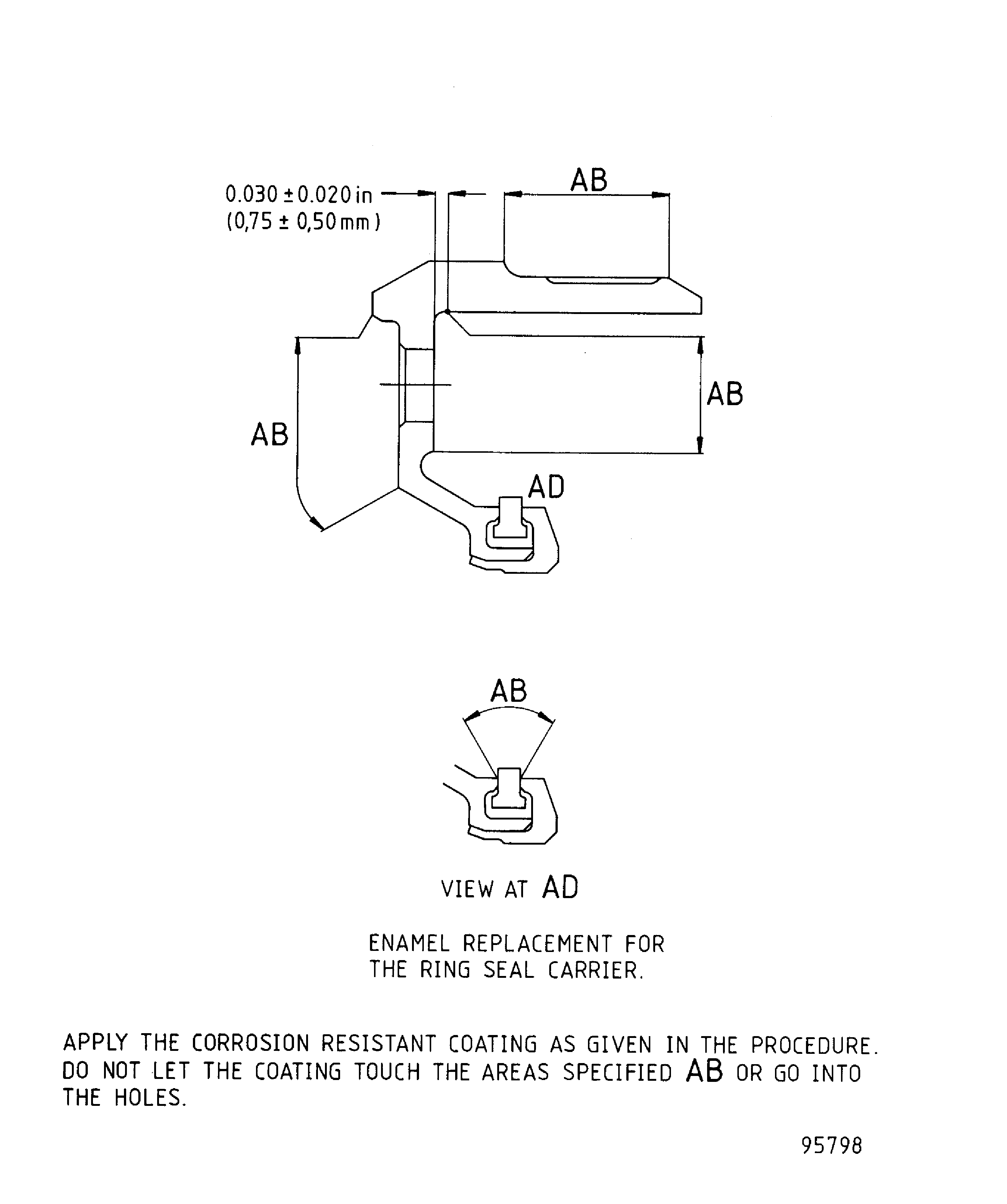 Repair details and dimensions - Assembly B
