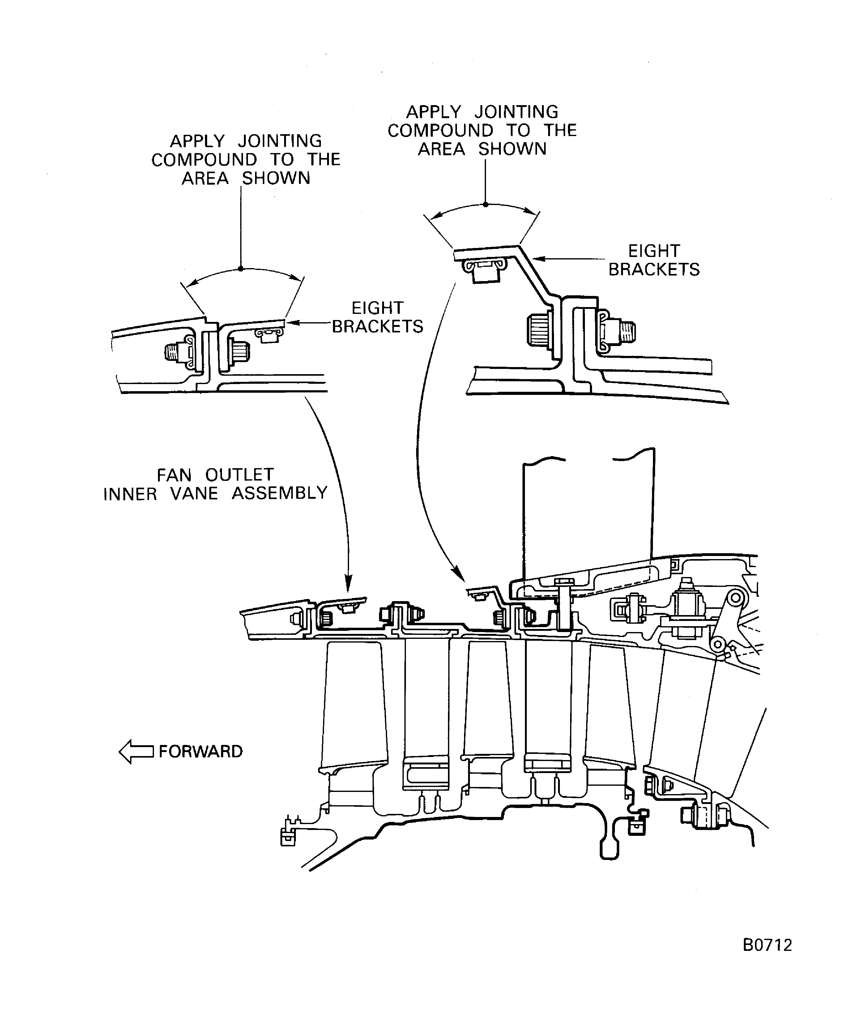 Apply Jointing Compound to the Mating Faces on the Brackets