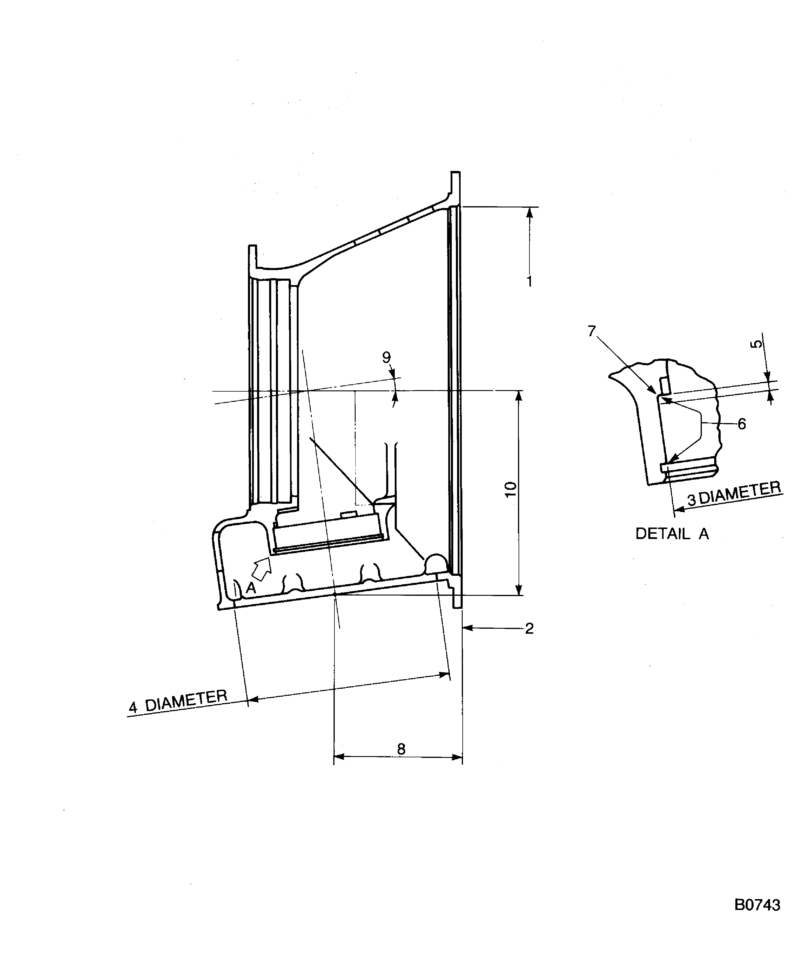 Apply powder to the bore diameter of the No. 2 bearing support assembly