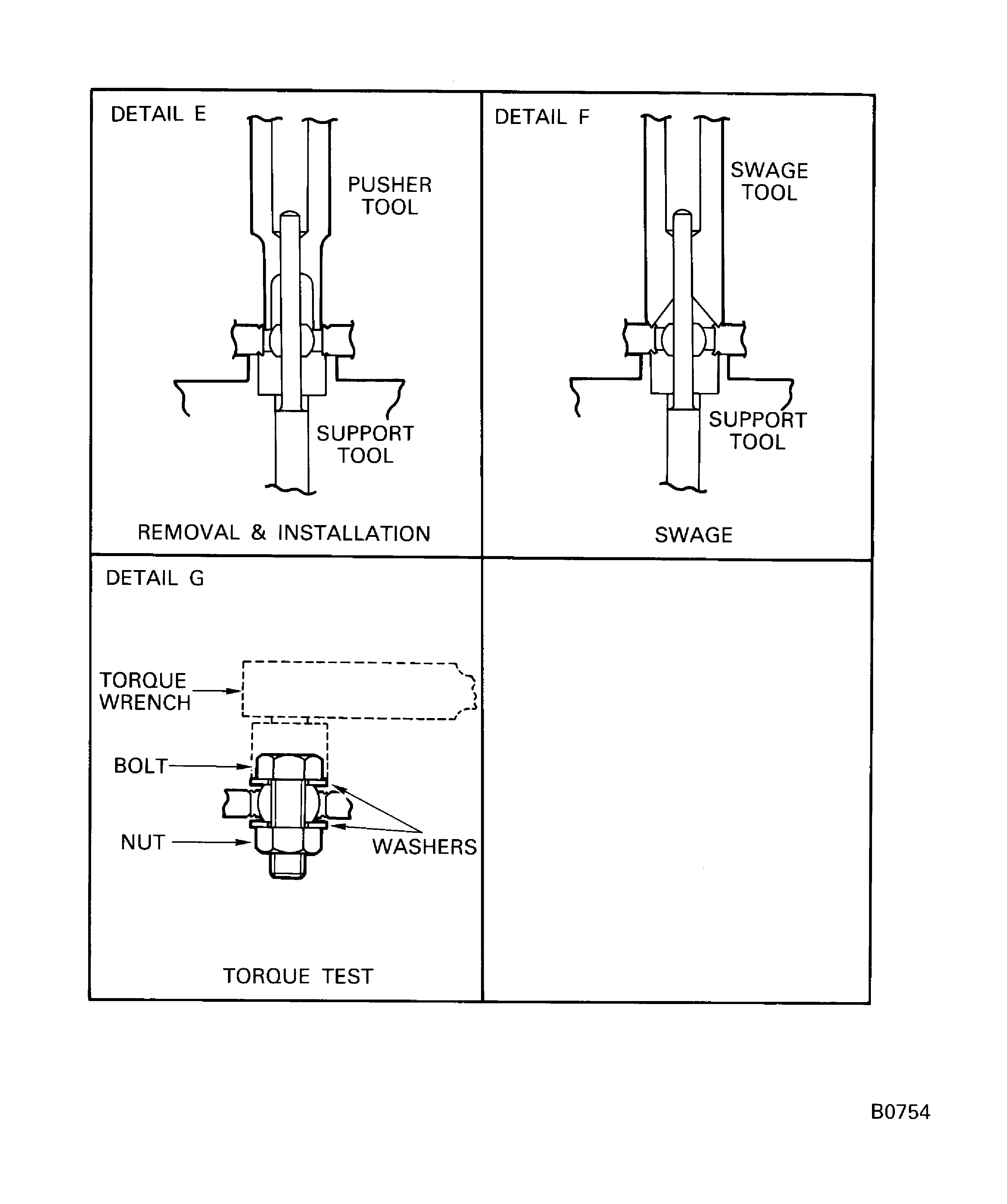 Replacement of the spherical bearing