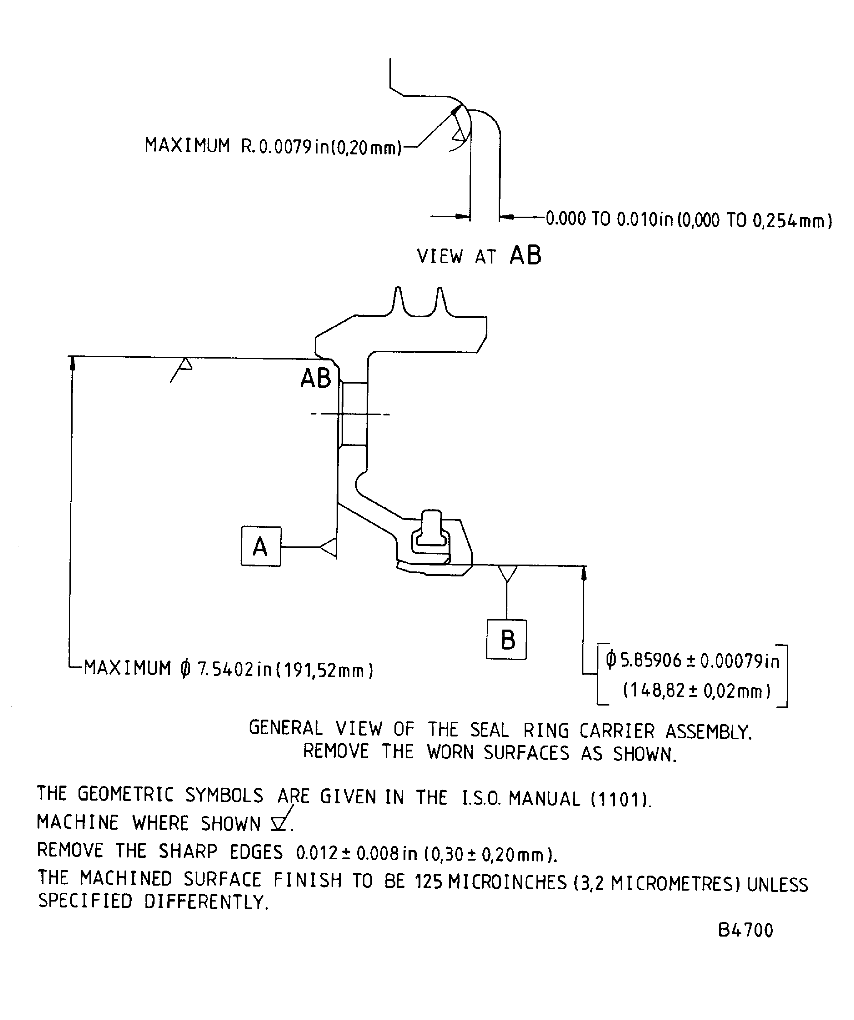 Repair details and dimensions - Assembly C