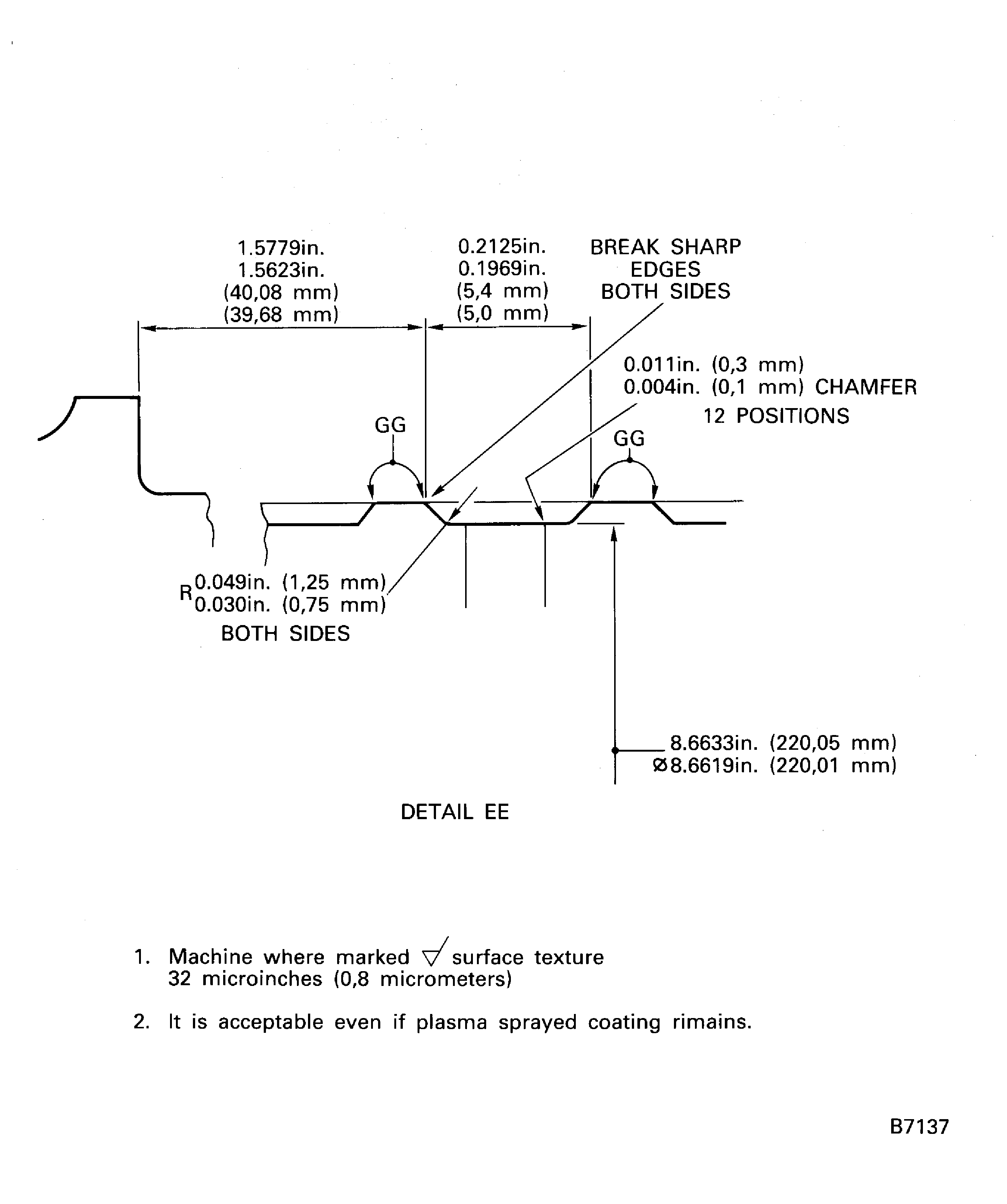 Grind the oil hole portion