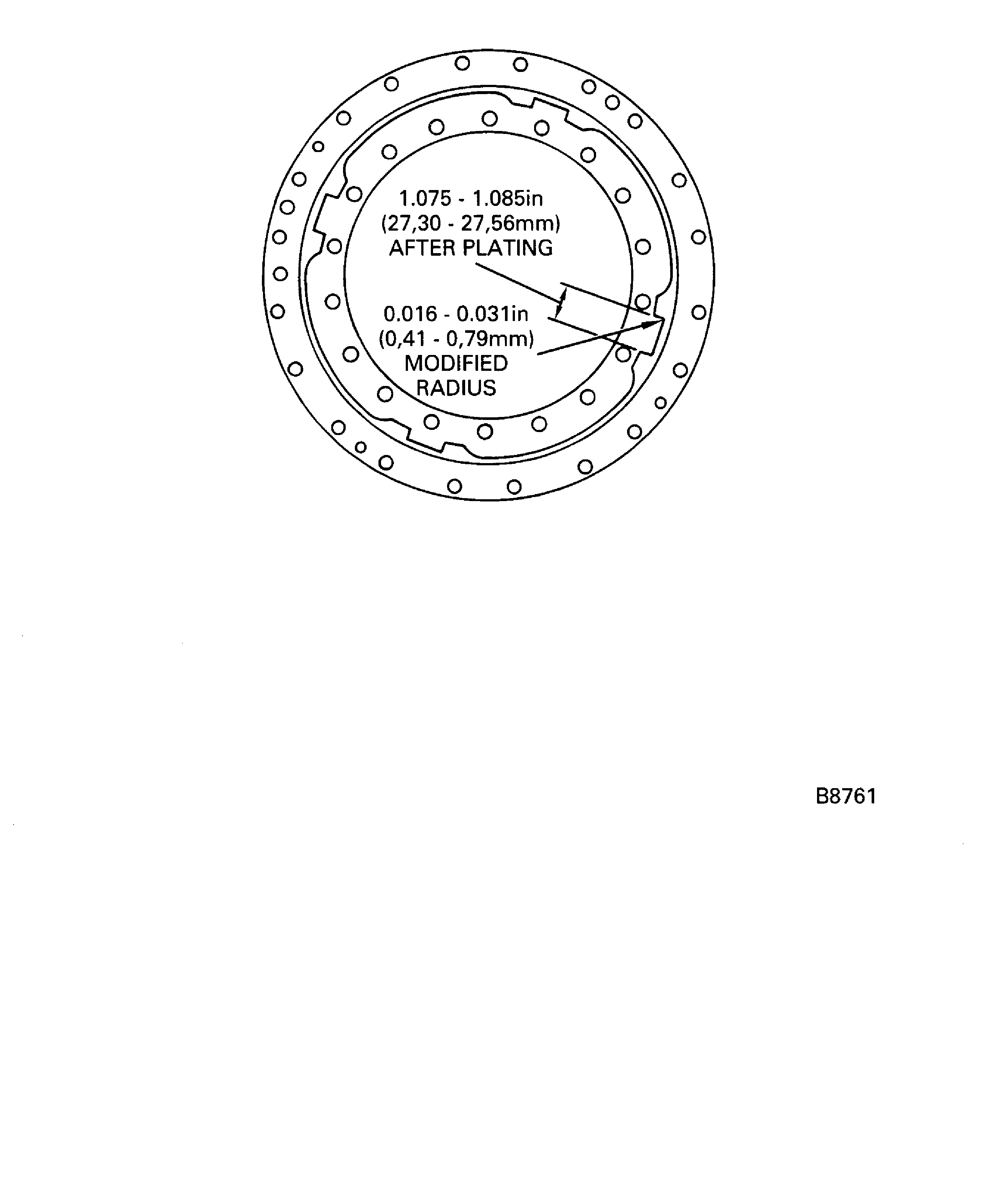 No. 3 bearing seal support assembly nickel plate repair