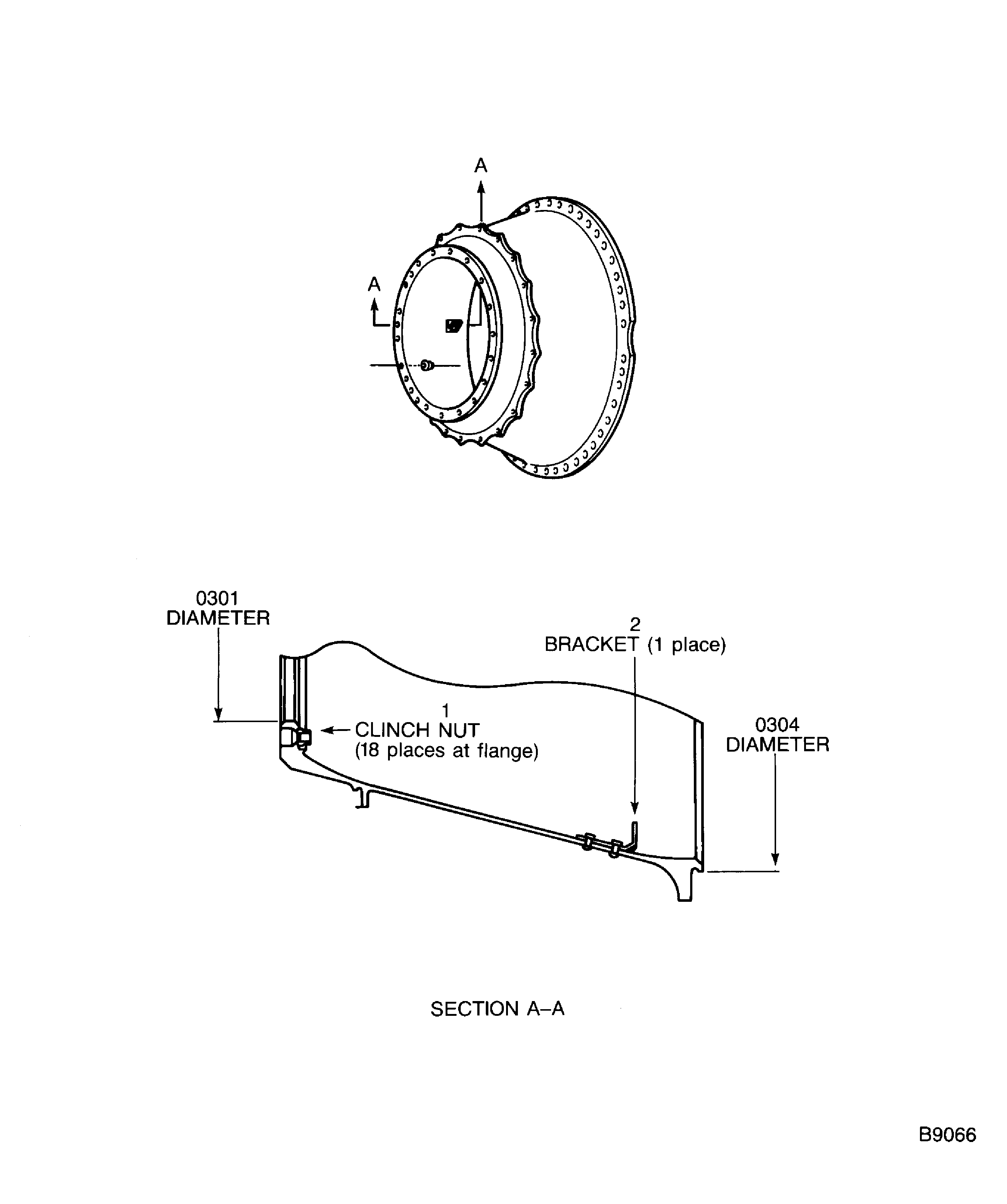 Inspection of the No. 1 bearing support assembly