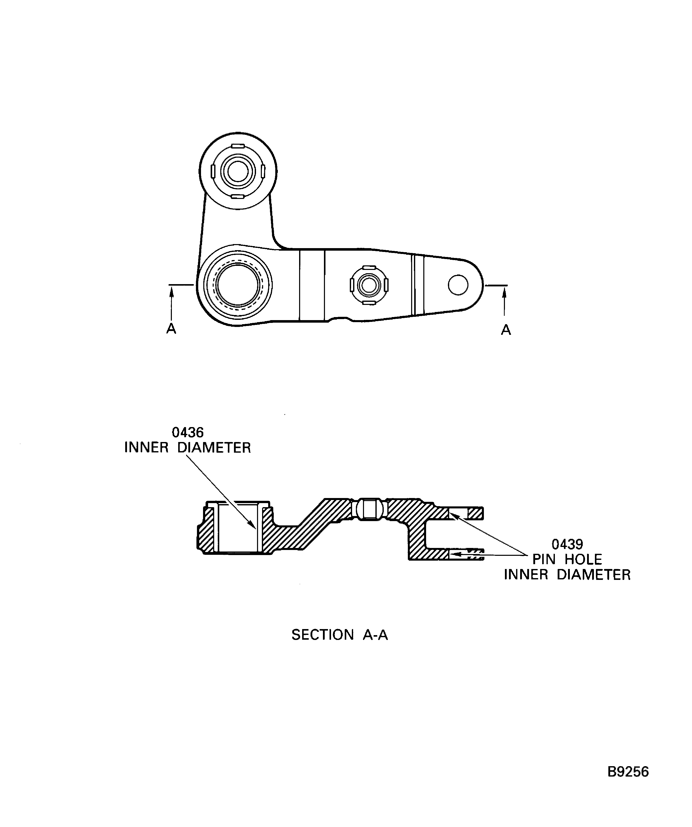 Locations on the power arm assembly