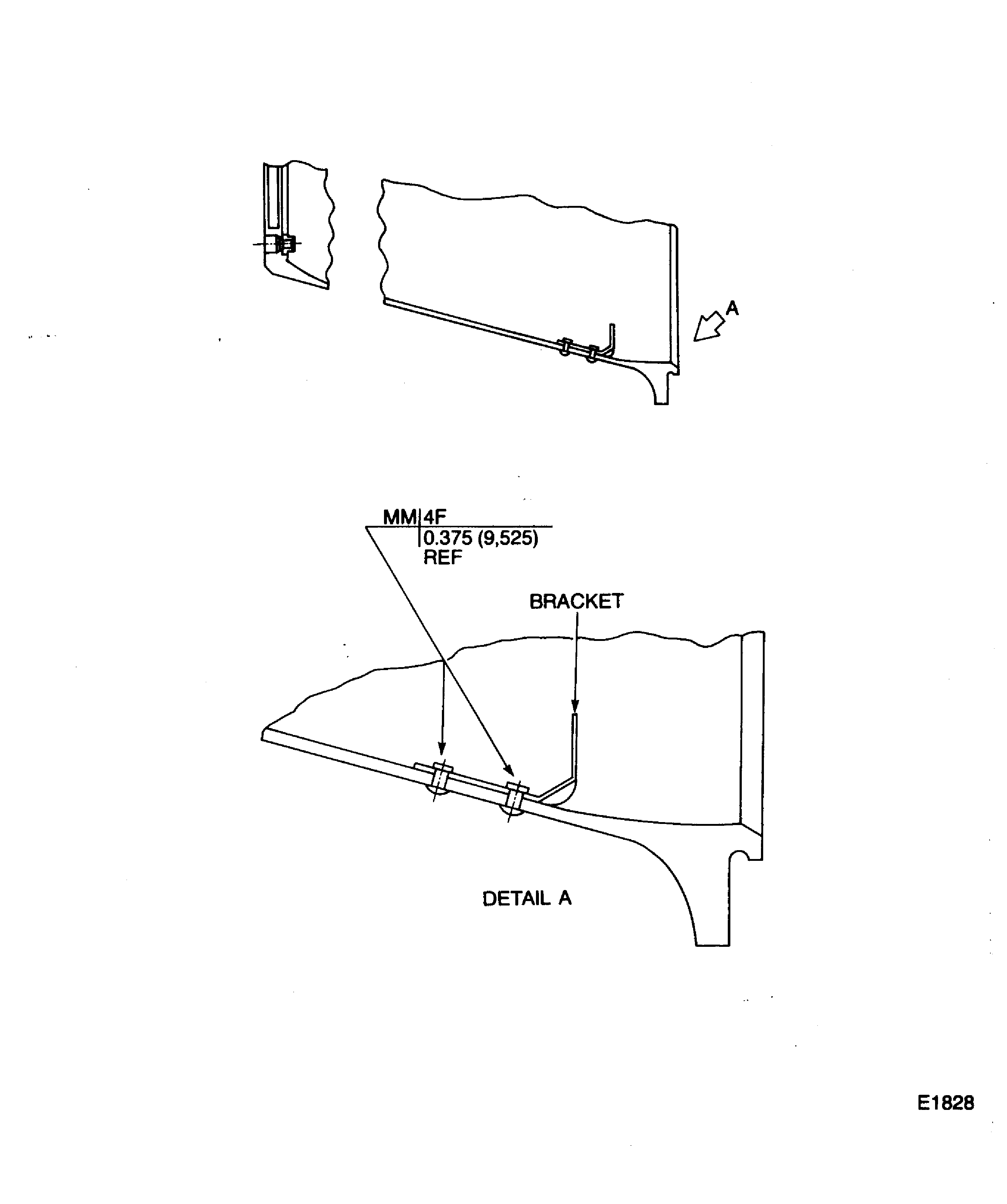 Replacement of the bracket of the No. 1 bearing support assembly