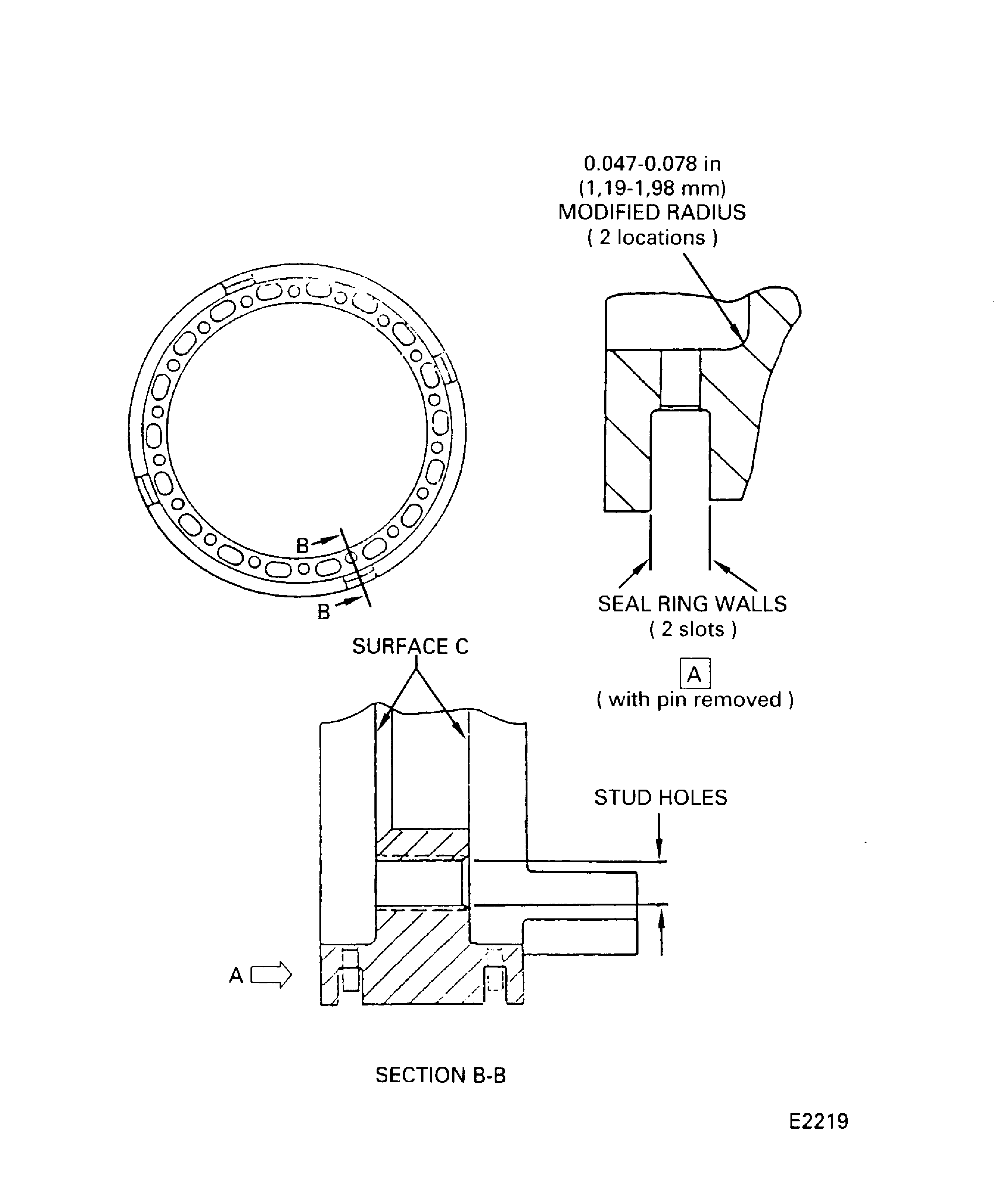 No. 3 bearing housing blend repair