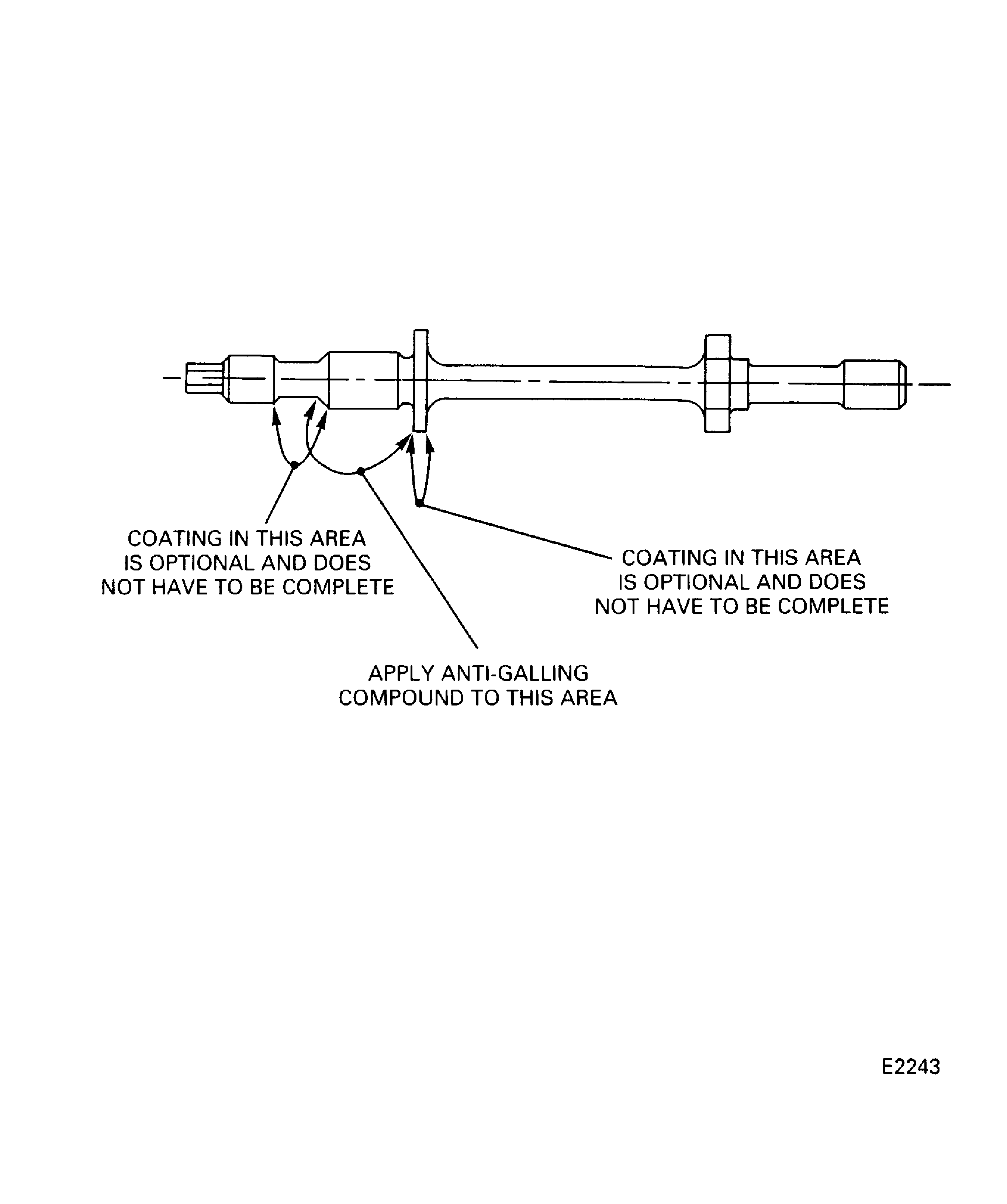Replace the anti-galling compound on the shoulder stud (PNs 2A0422 or 2A1667)
