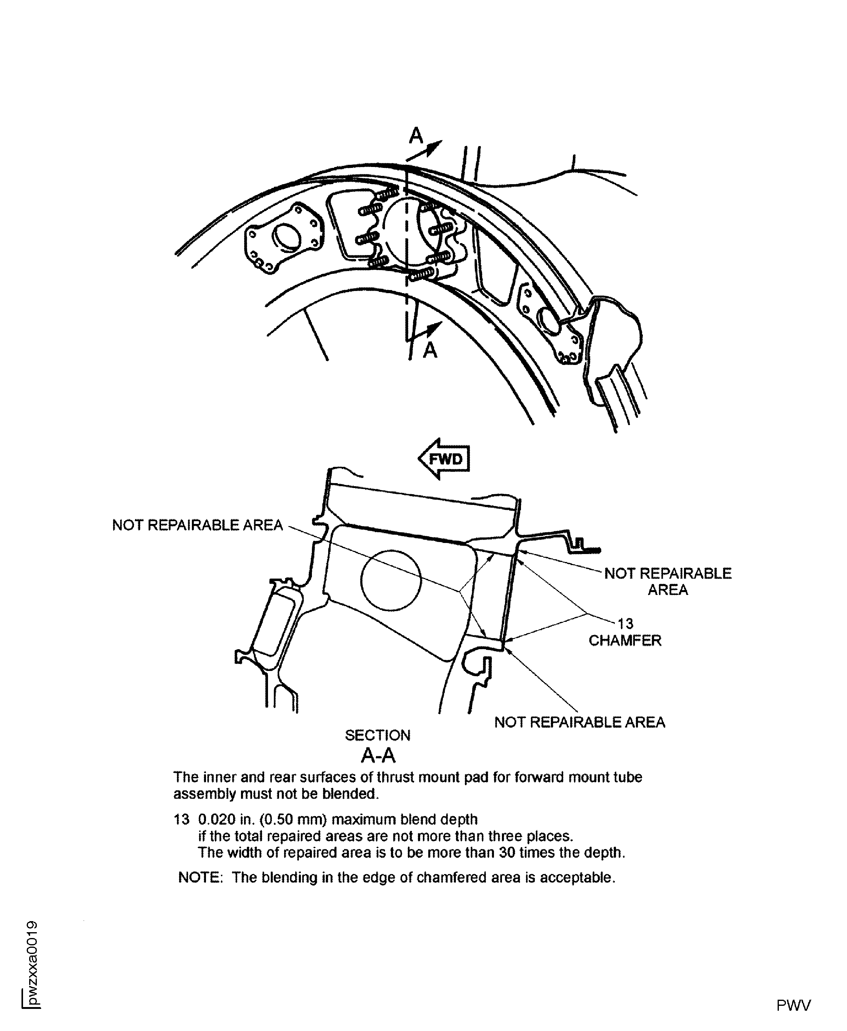 Fan Frame Assembly - Repair Limits