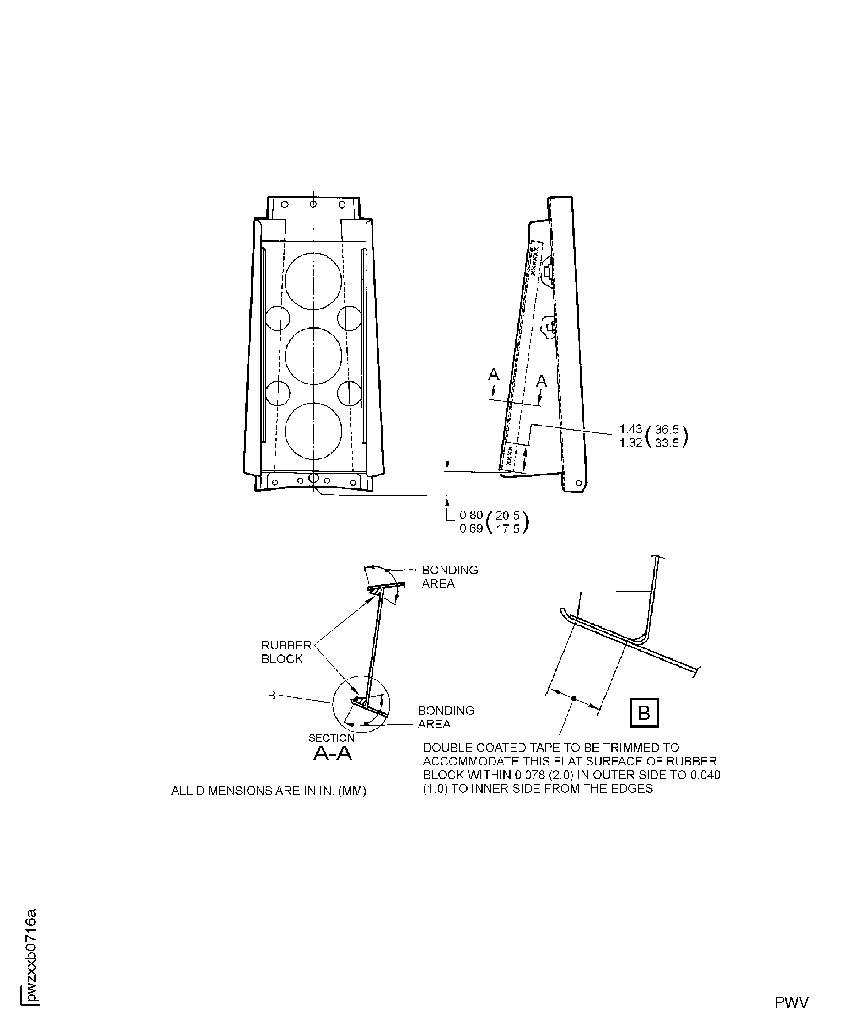 Replace the Rubber Block of the No. 6 Strut Fairing Panel