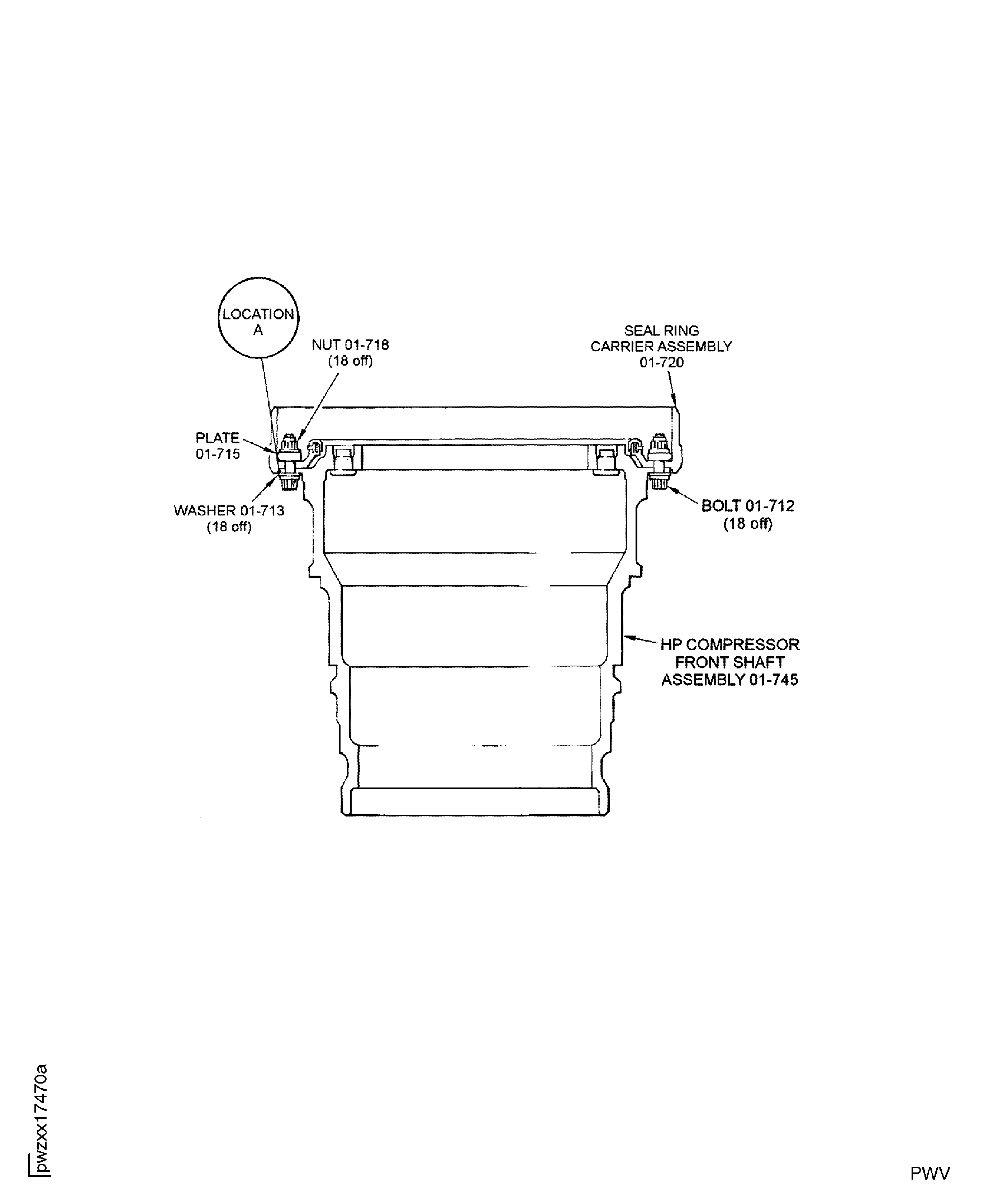 Assemble the Seal Ring Carrier Assembly on to the HP Compressor Front Shaft Assembly