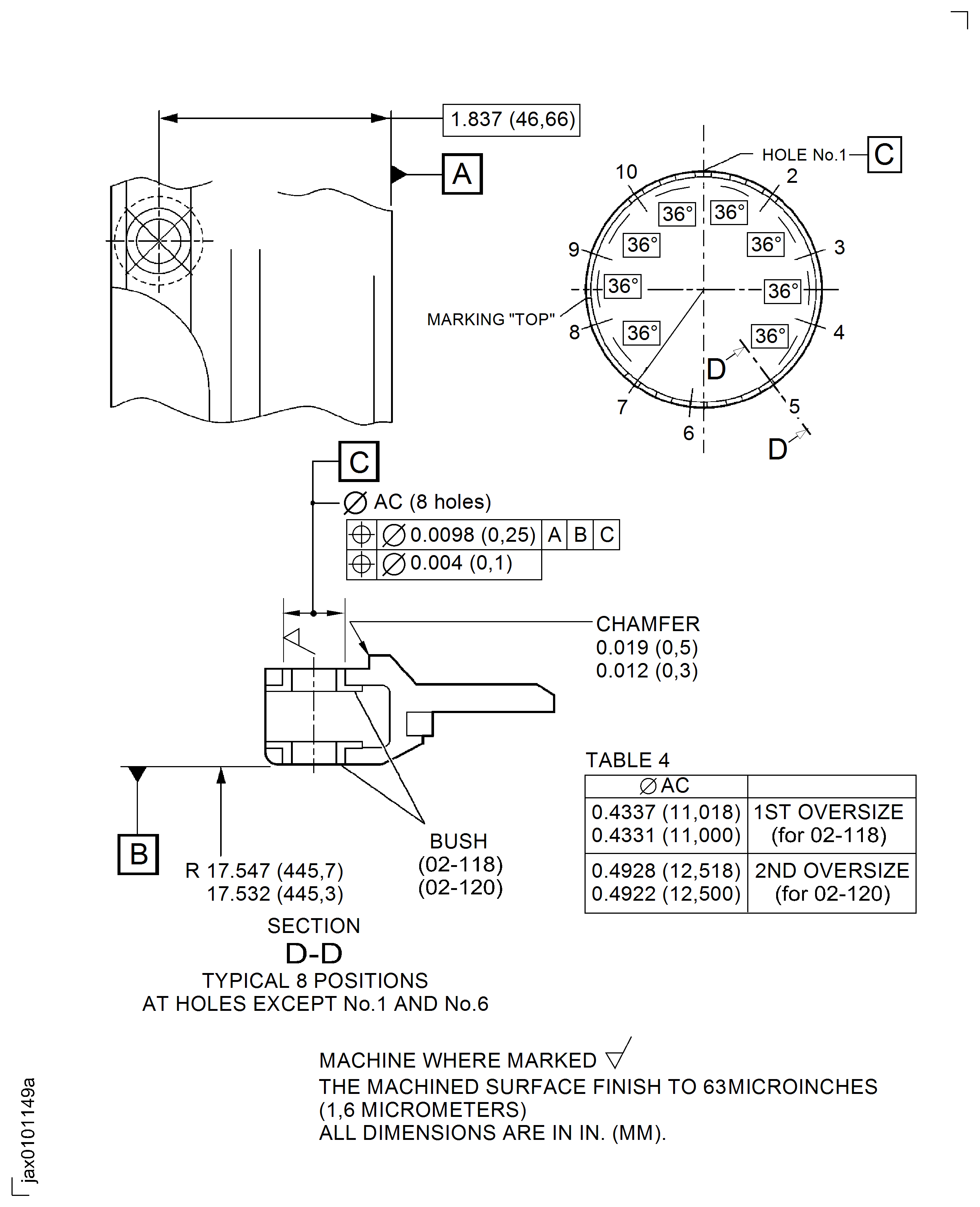 Replace The Bush Of The Valve Ring Assembly (For Oversized Bush, Repair Part 5A2231 And 5A2232, Assembly B)