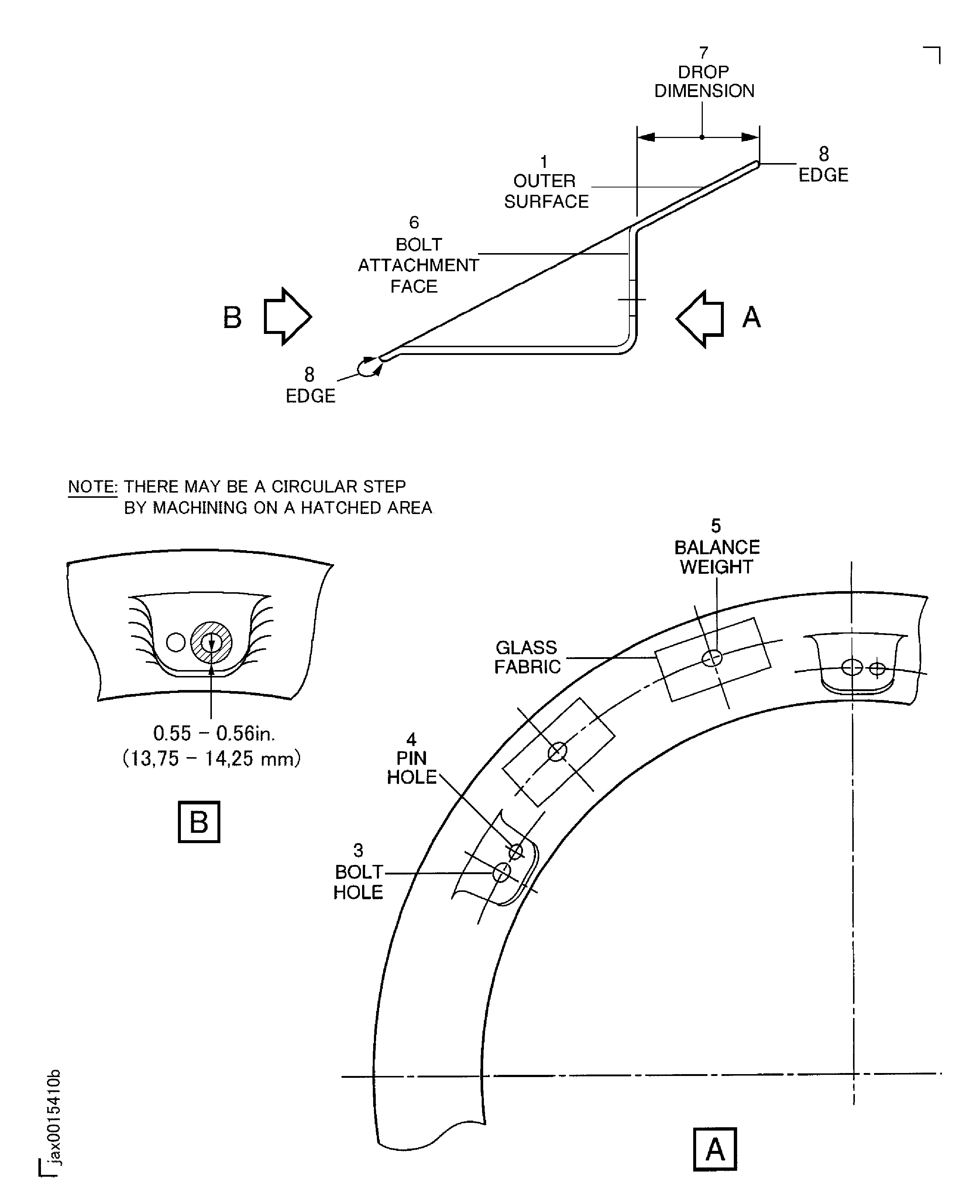 Locations on the inlet cone fairing