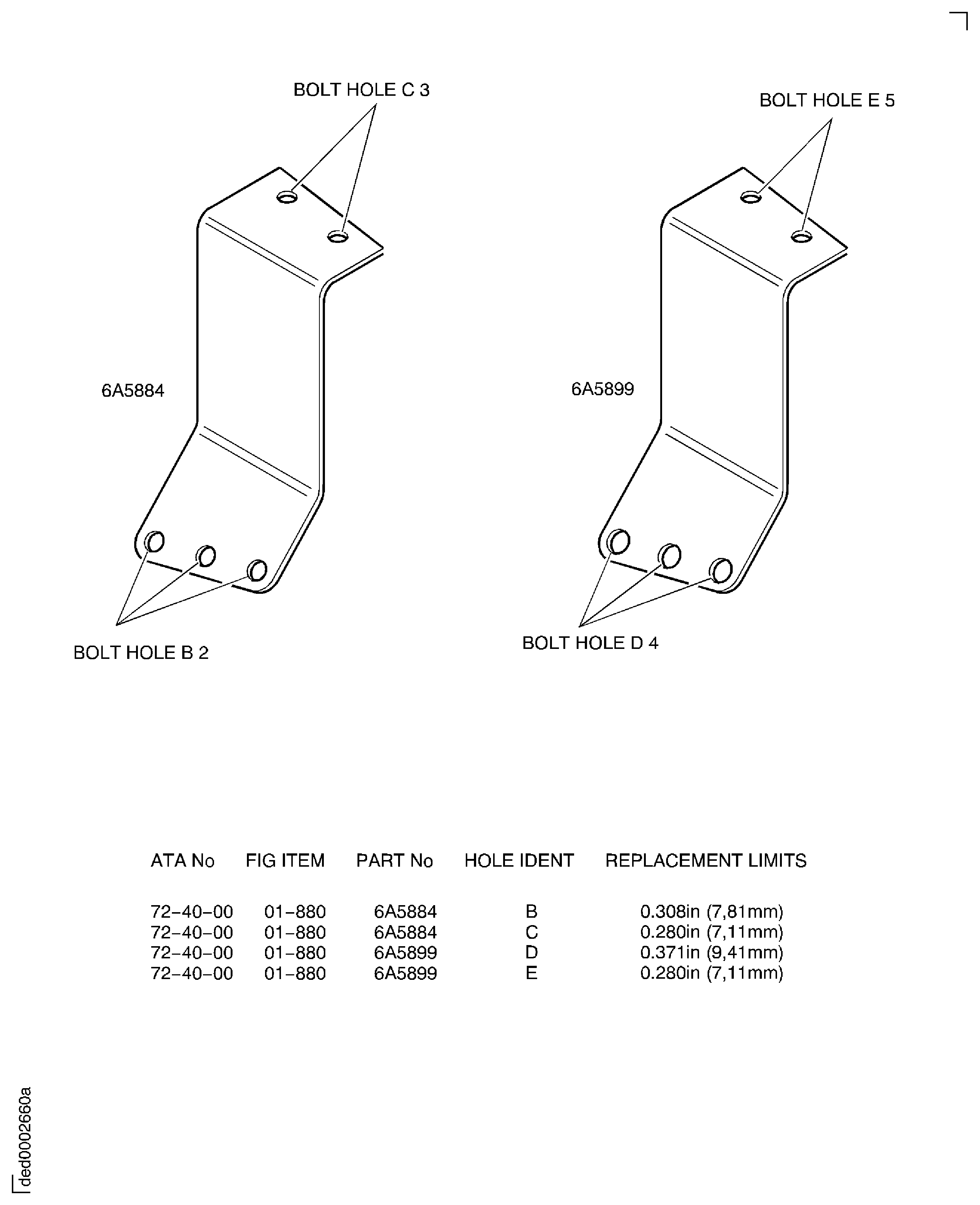 Inspection of bracket
