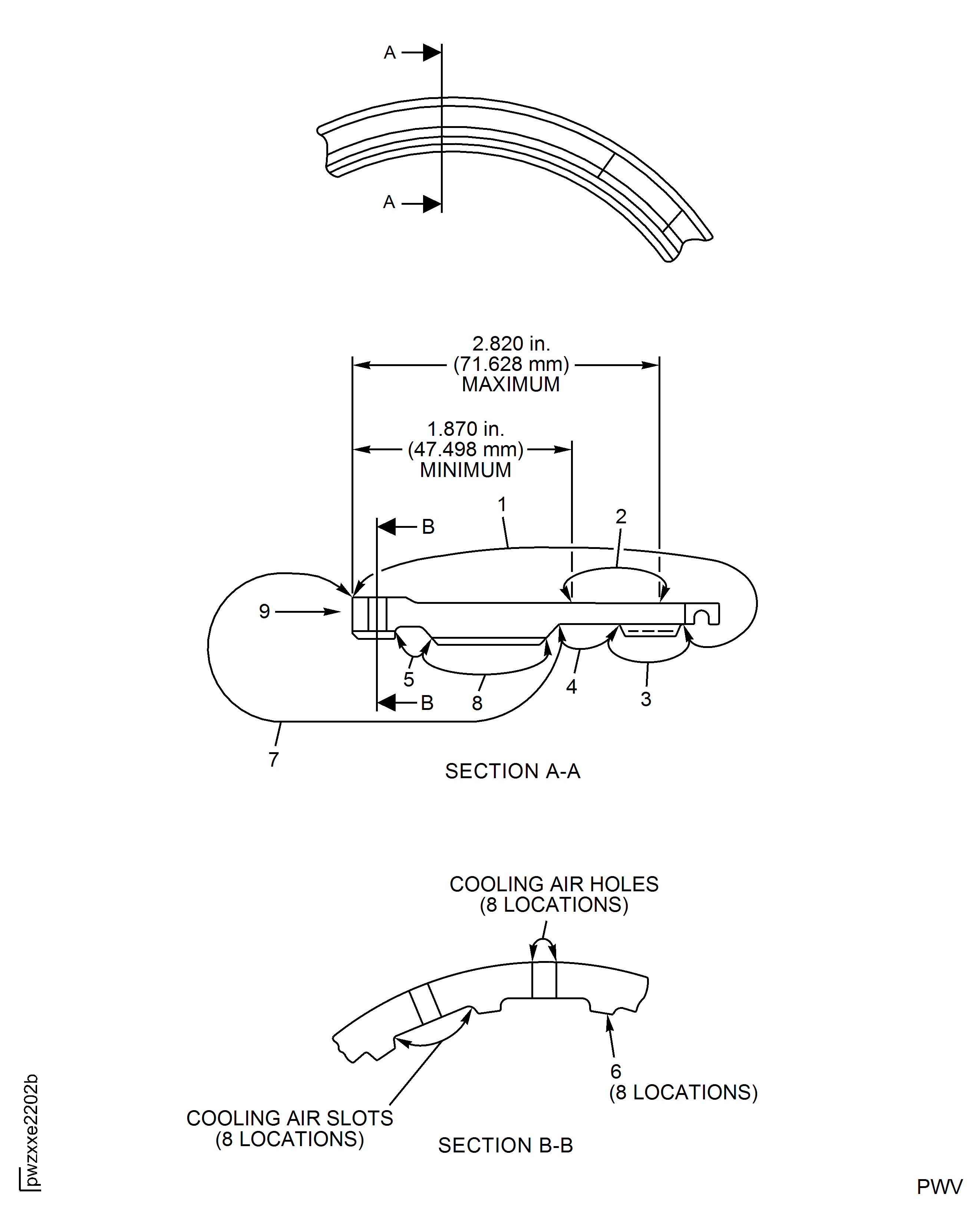 Bearing retaining nut (PN 2A2245) hand stoning
