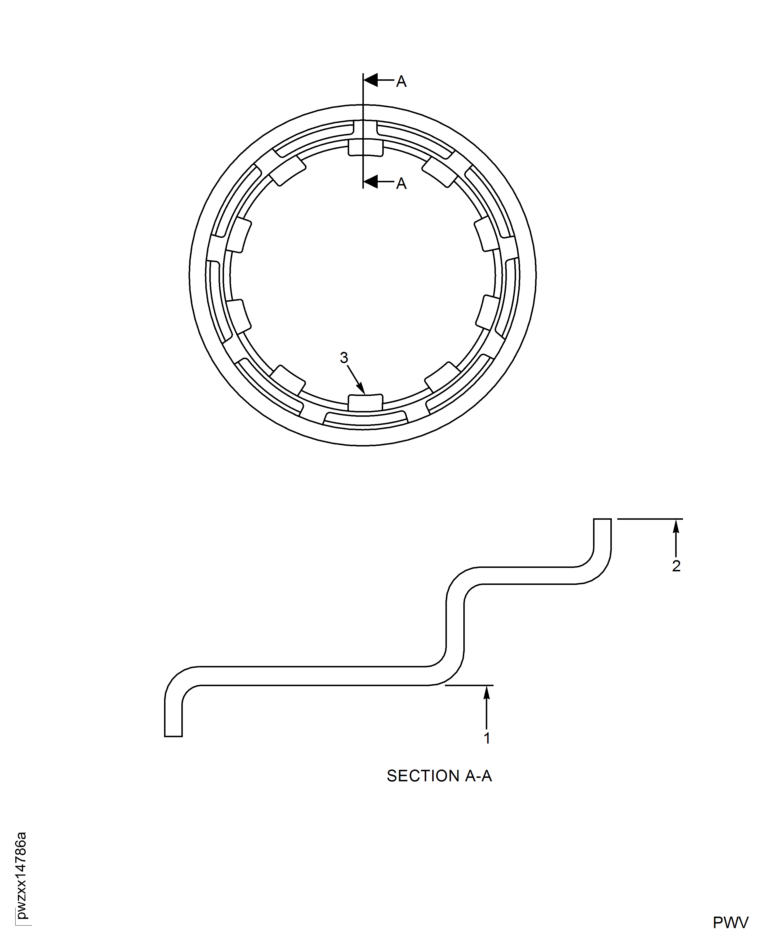 No. 4 Bearing Lock Inspection Locations