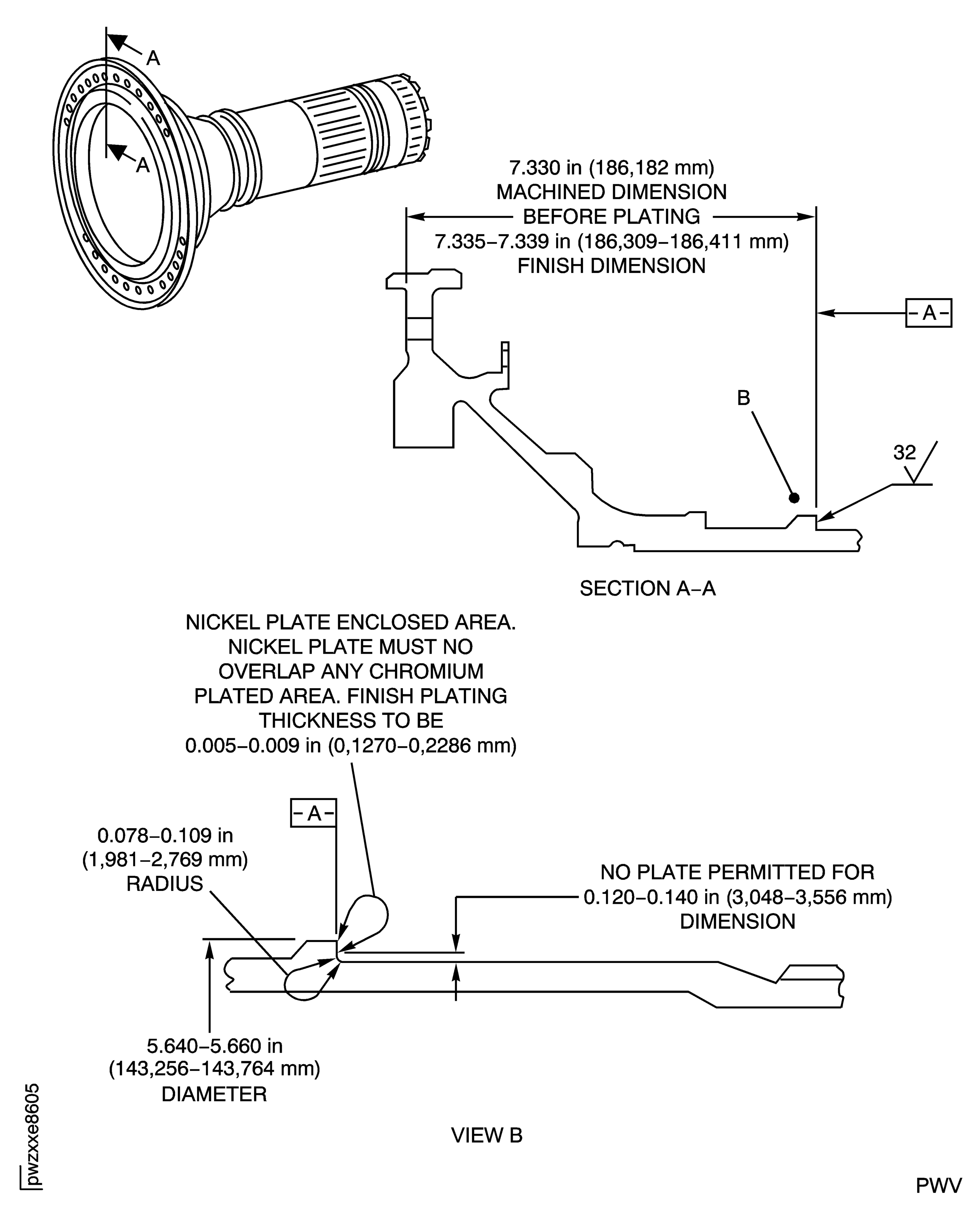 No. 4 Bearing Seal Seat HPC Rear Drive Shaft - Nickel Plate Repair