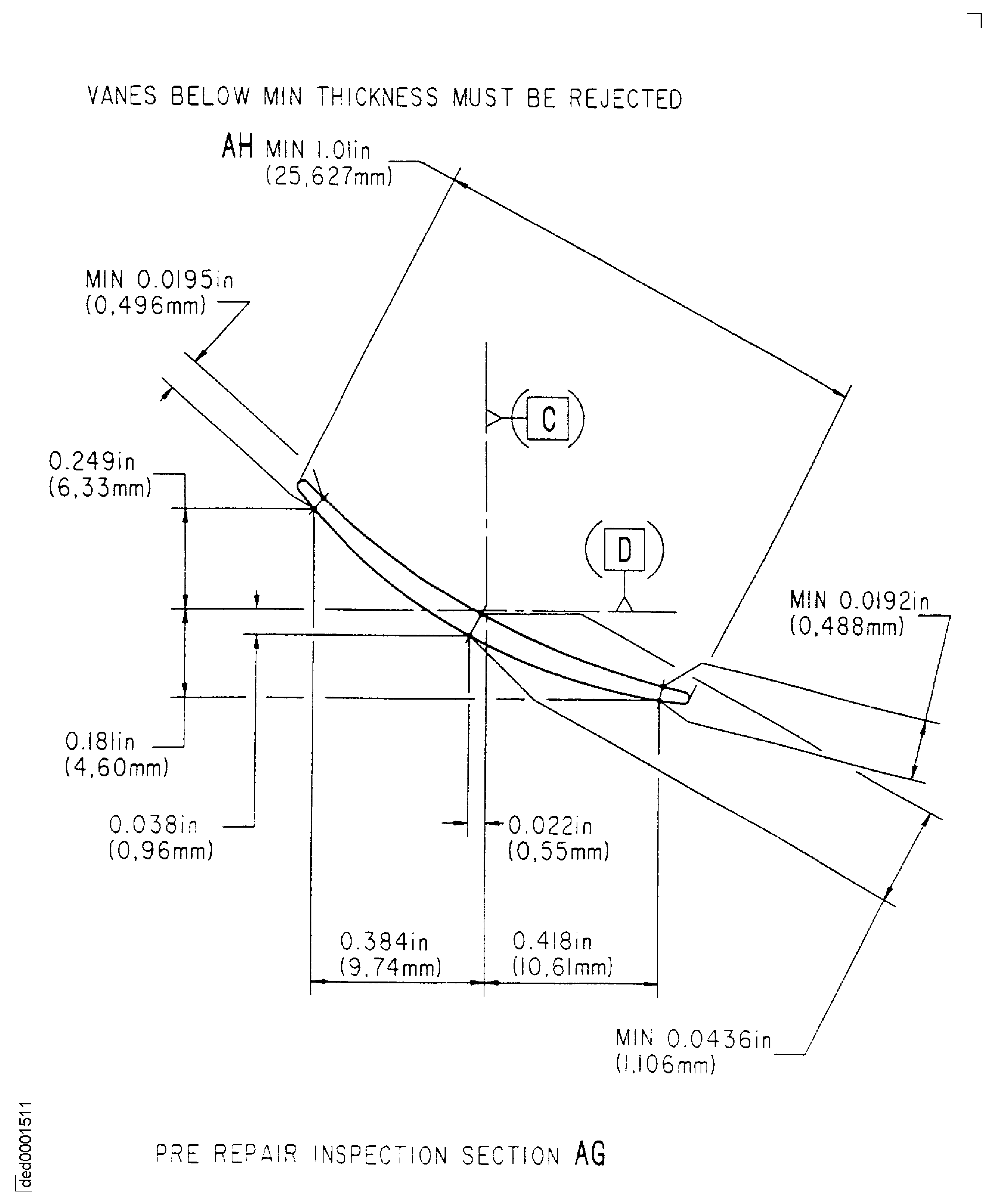 Repair details and dimensions