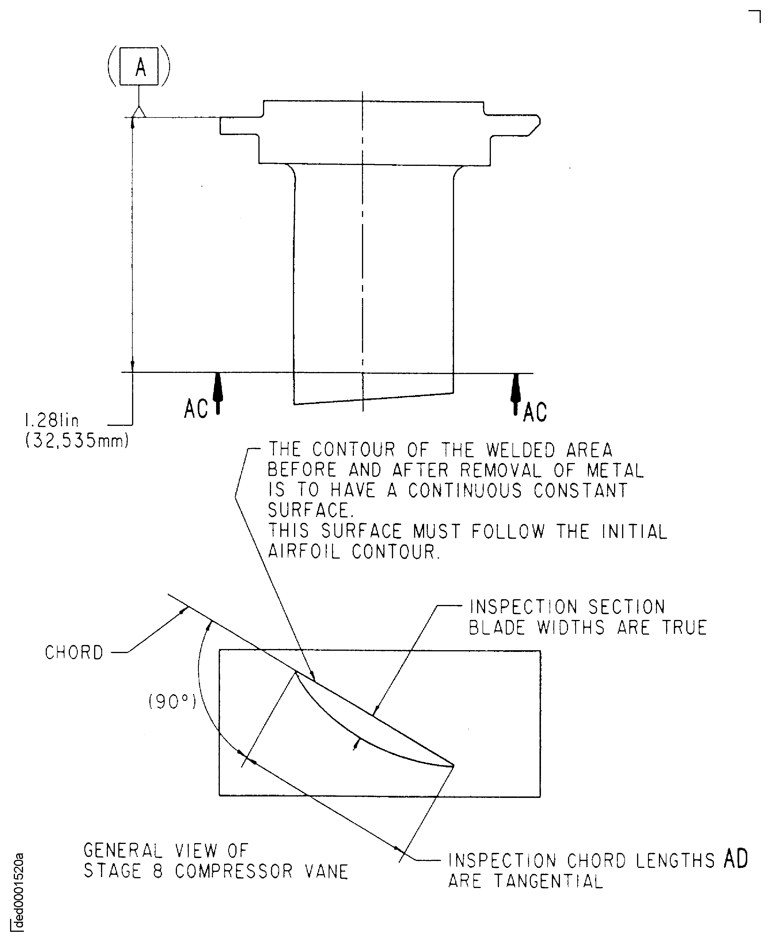 Repair details and dimensions - Assembly B
