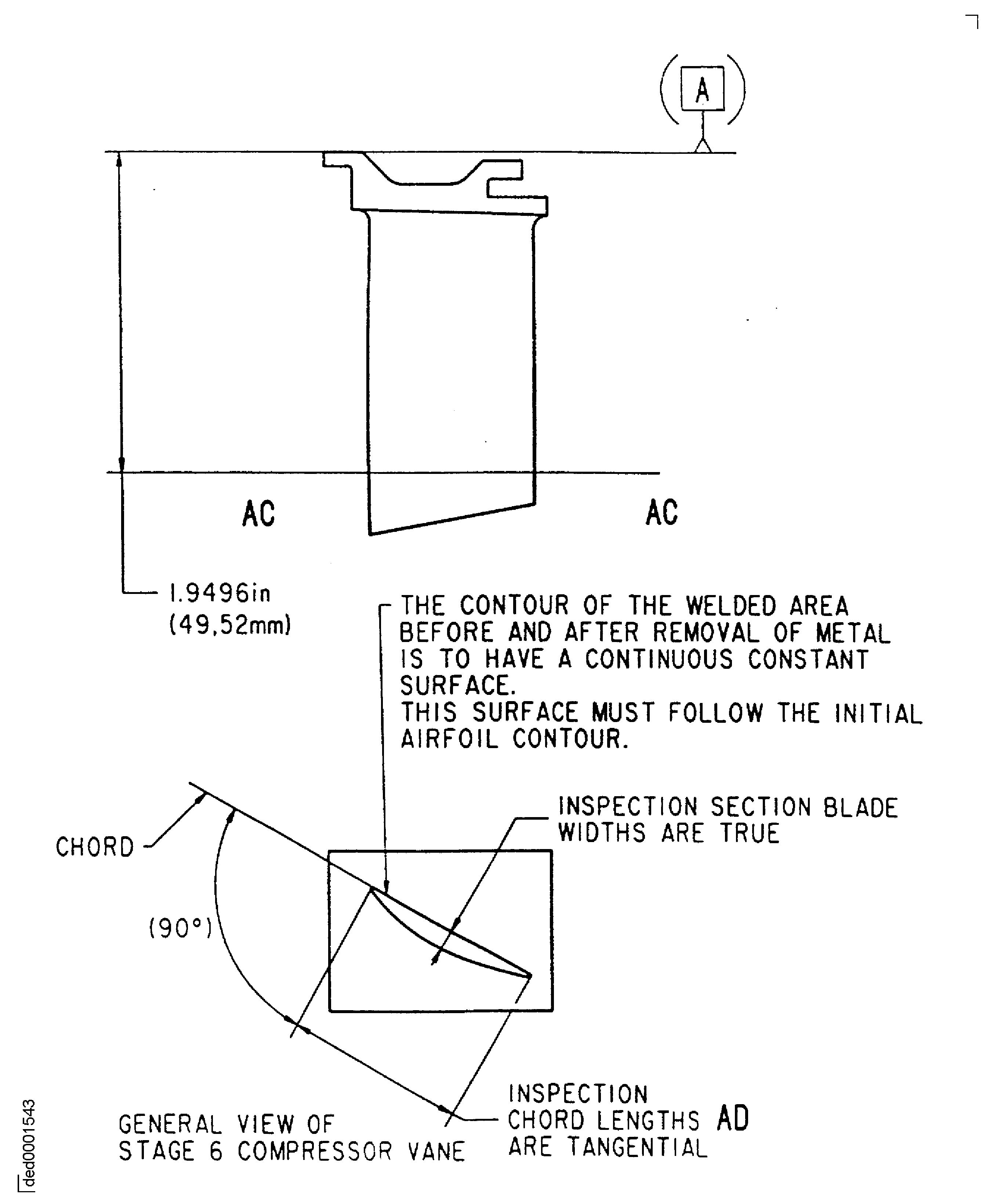 Repair details and dimensions