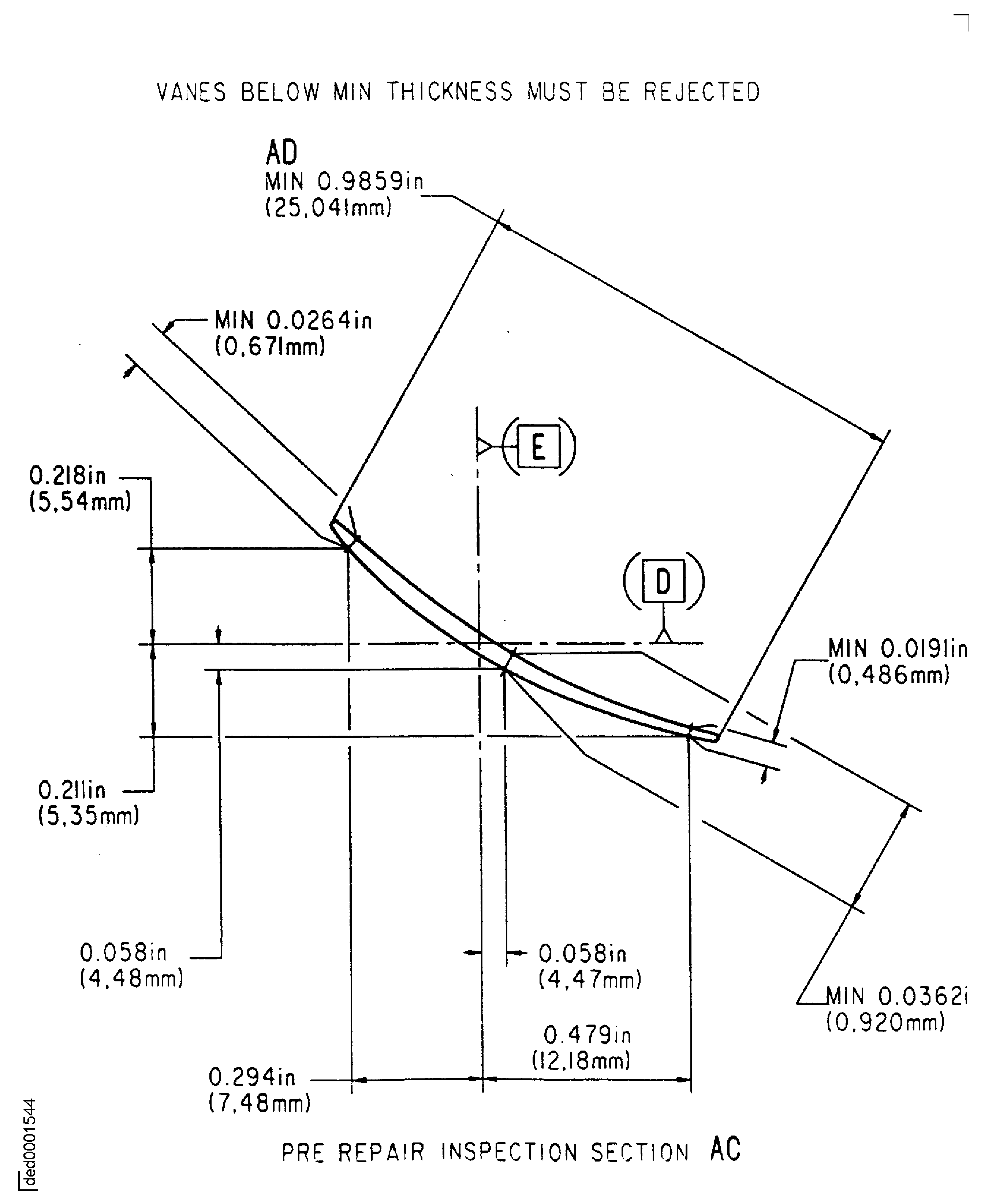 Repair details and dimensions