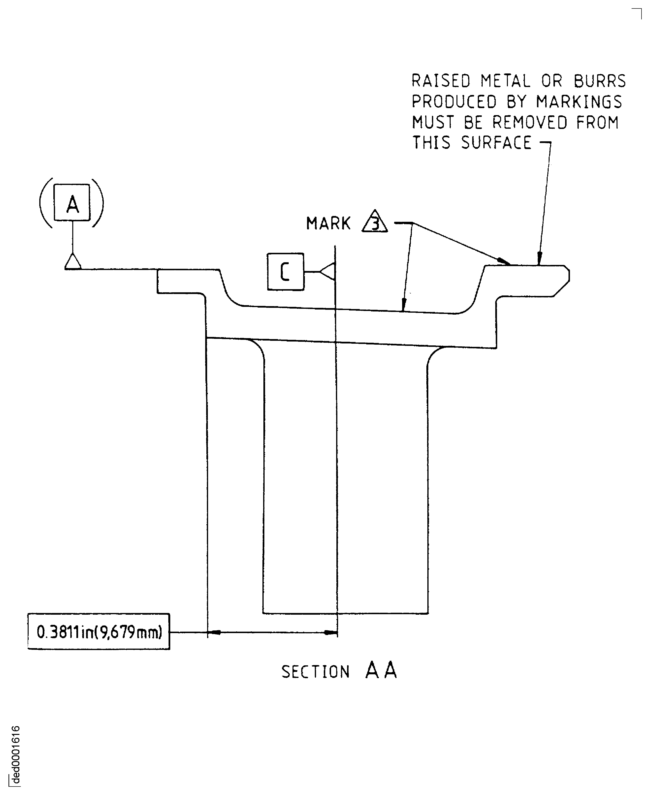Repair details and dimensions - Assembly B
