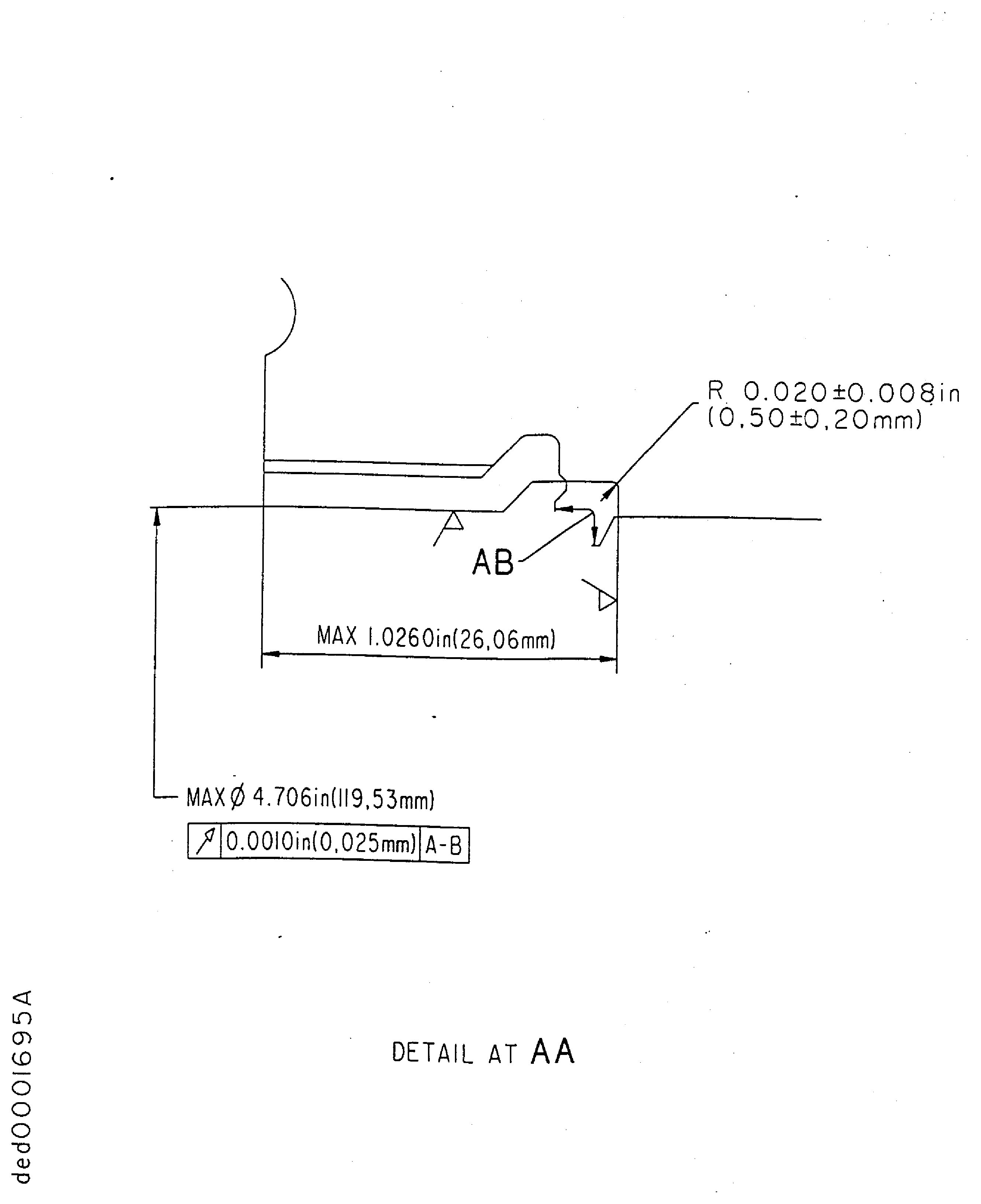 Repair details and dimensions - Assembly A