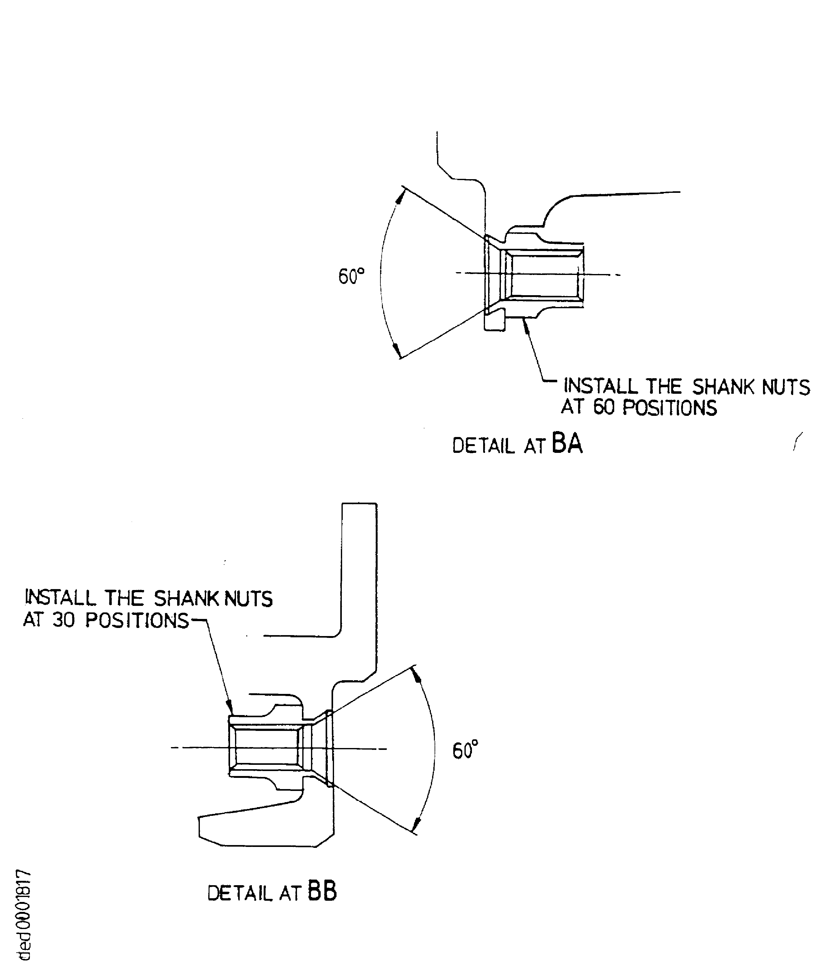 Repair details and dimensions - Assembly B