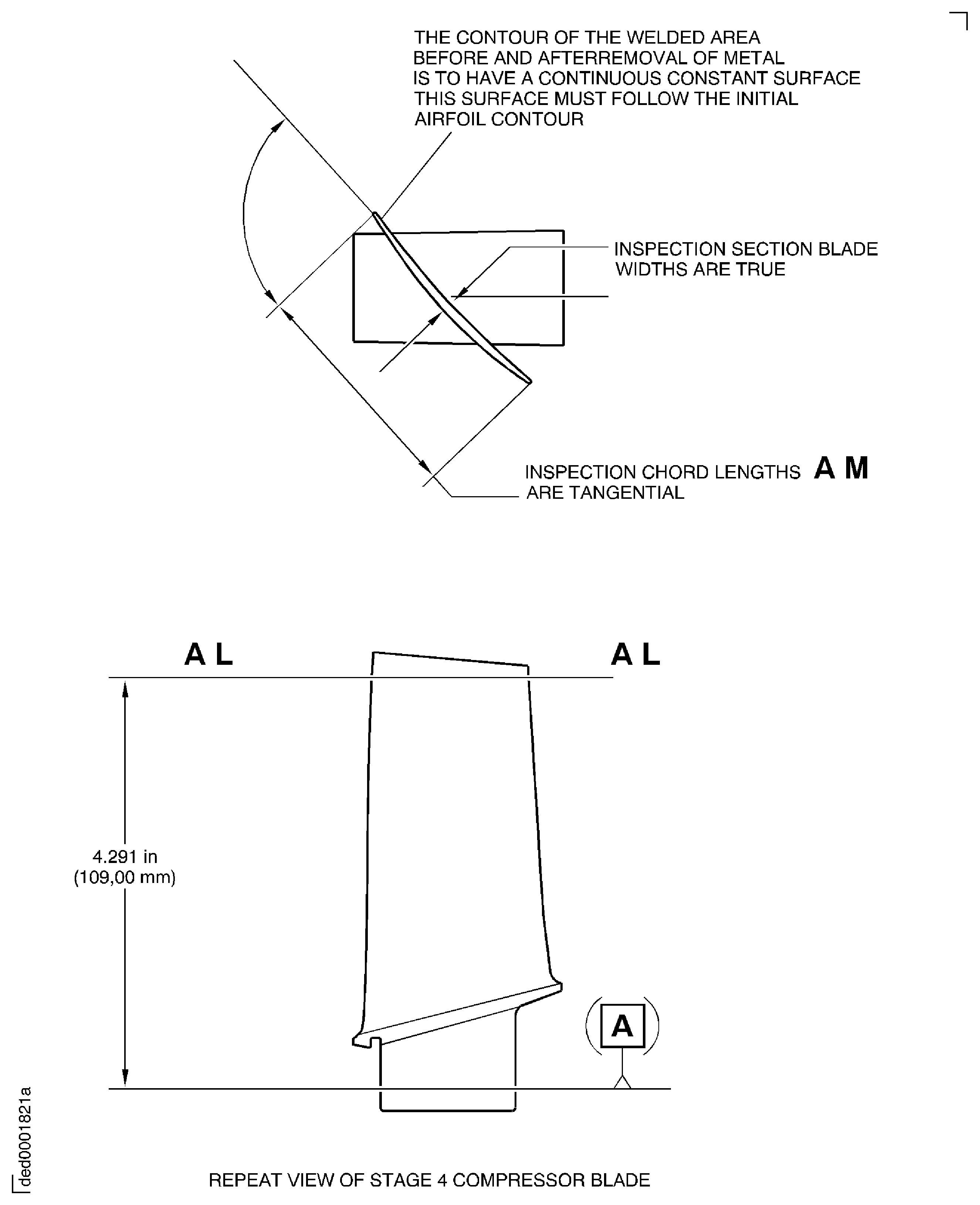 Repair details and dimensions - Assembly C