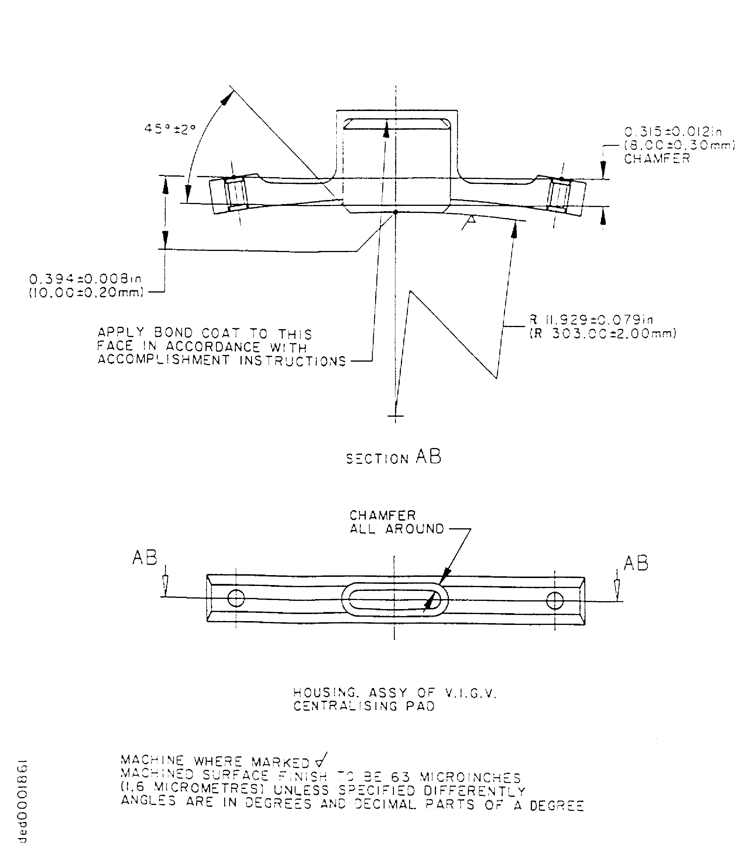 Repair details and dimensions - Assembly A