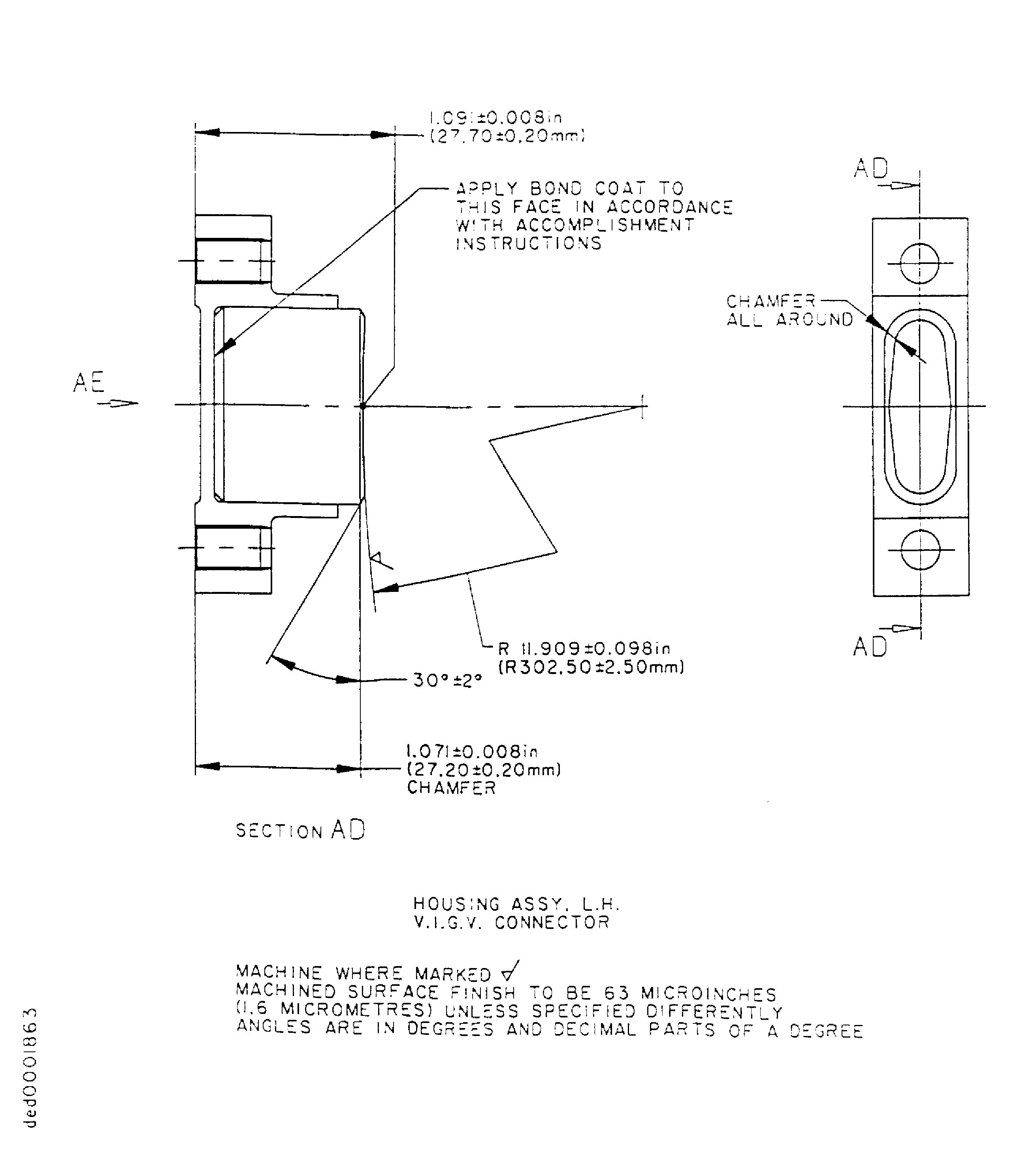 Repair details and dimensions - Assembly C