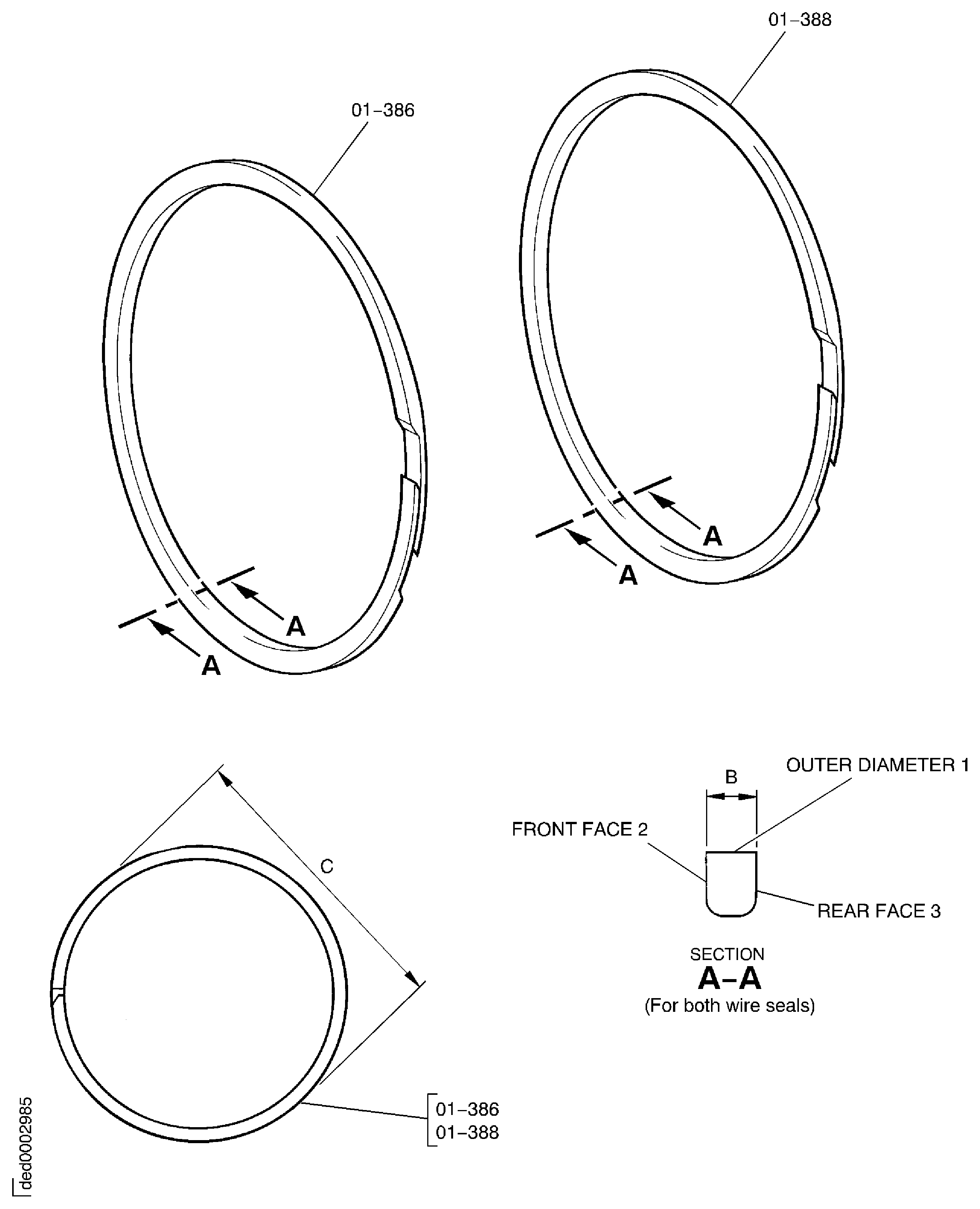 Wire Seals - inspection locations