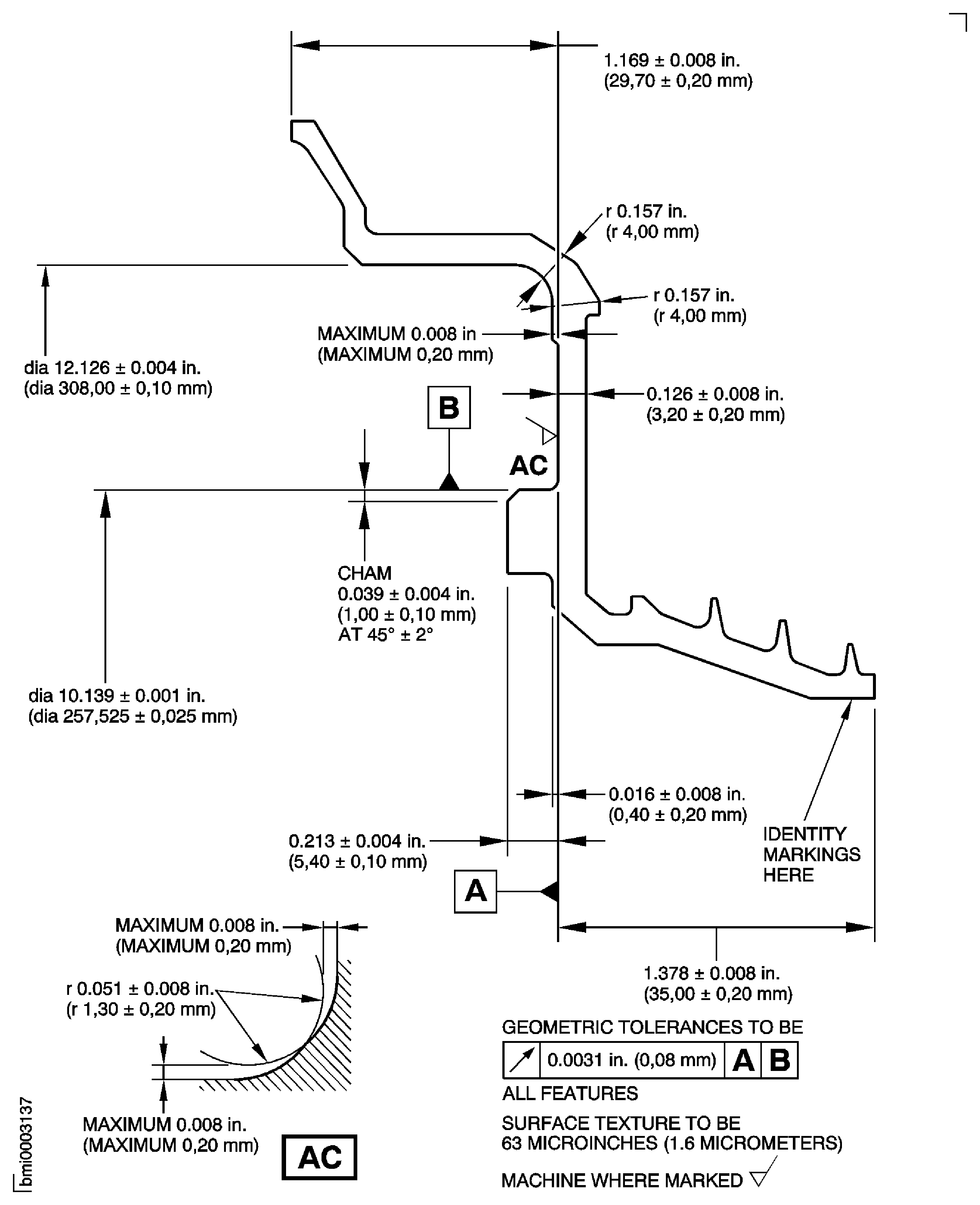Repair Details and Dimensions - Assembly B