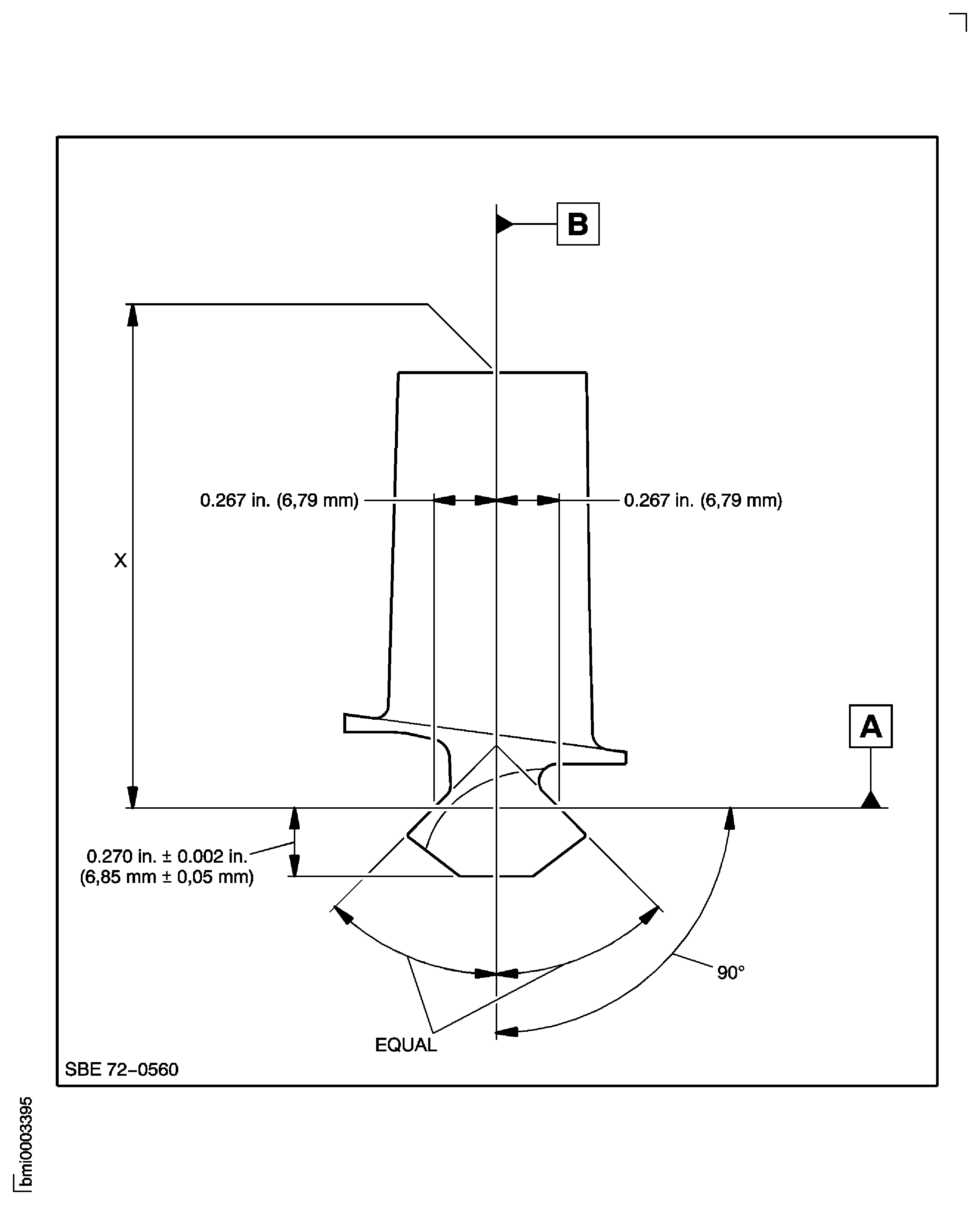 SBE 72-0560: Stage 7 Rotor Blades - Measure Length "X"