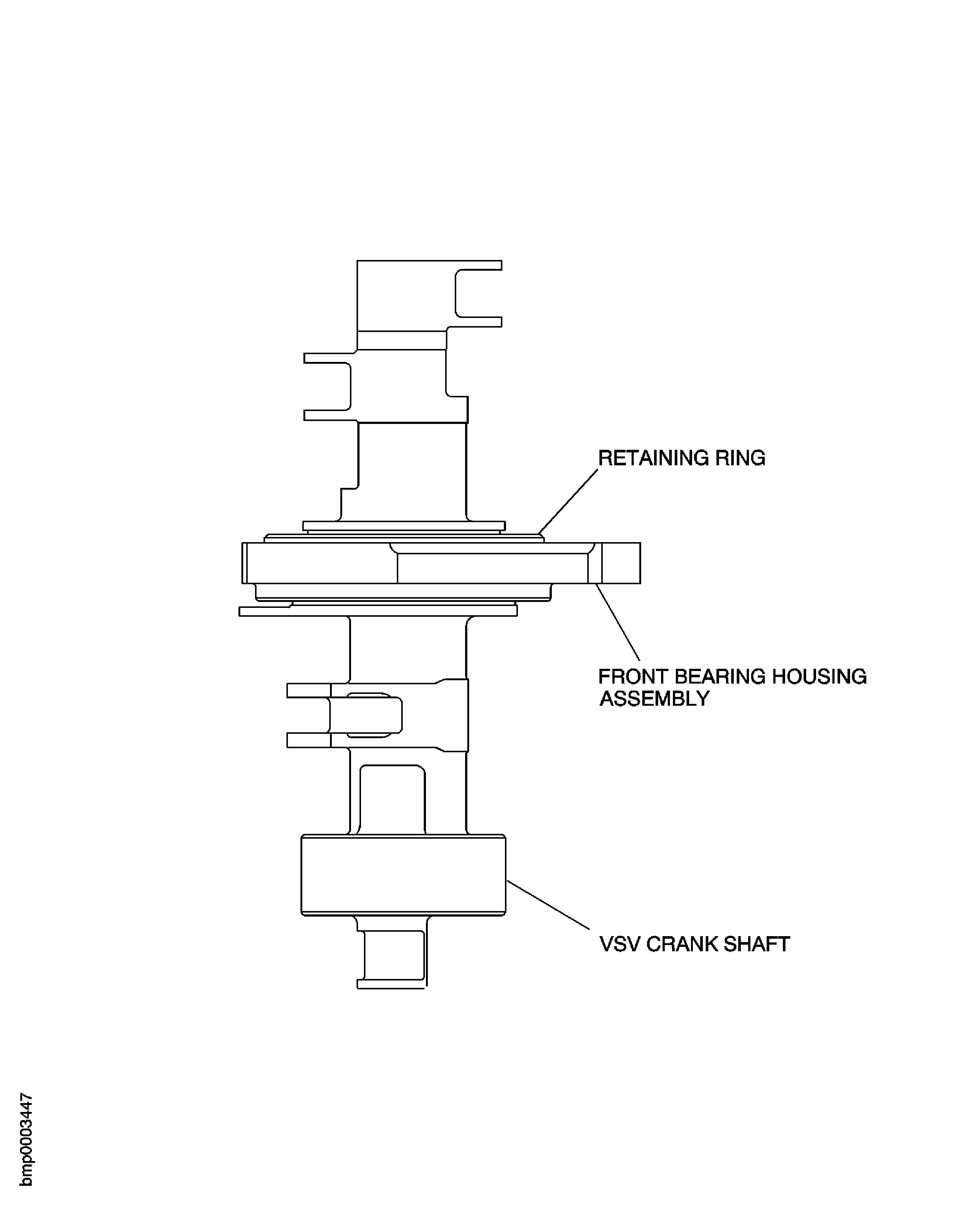 Sectional View of VSV Crankshaft assembly