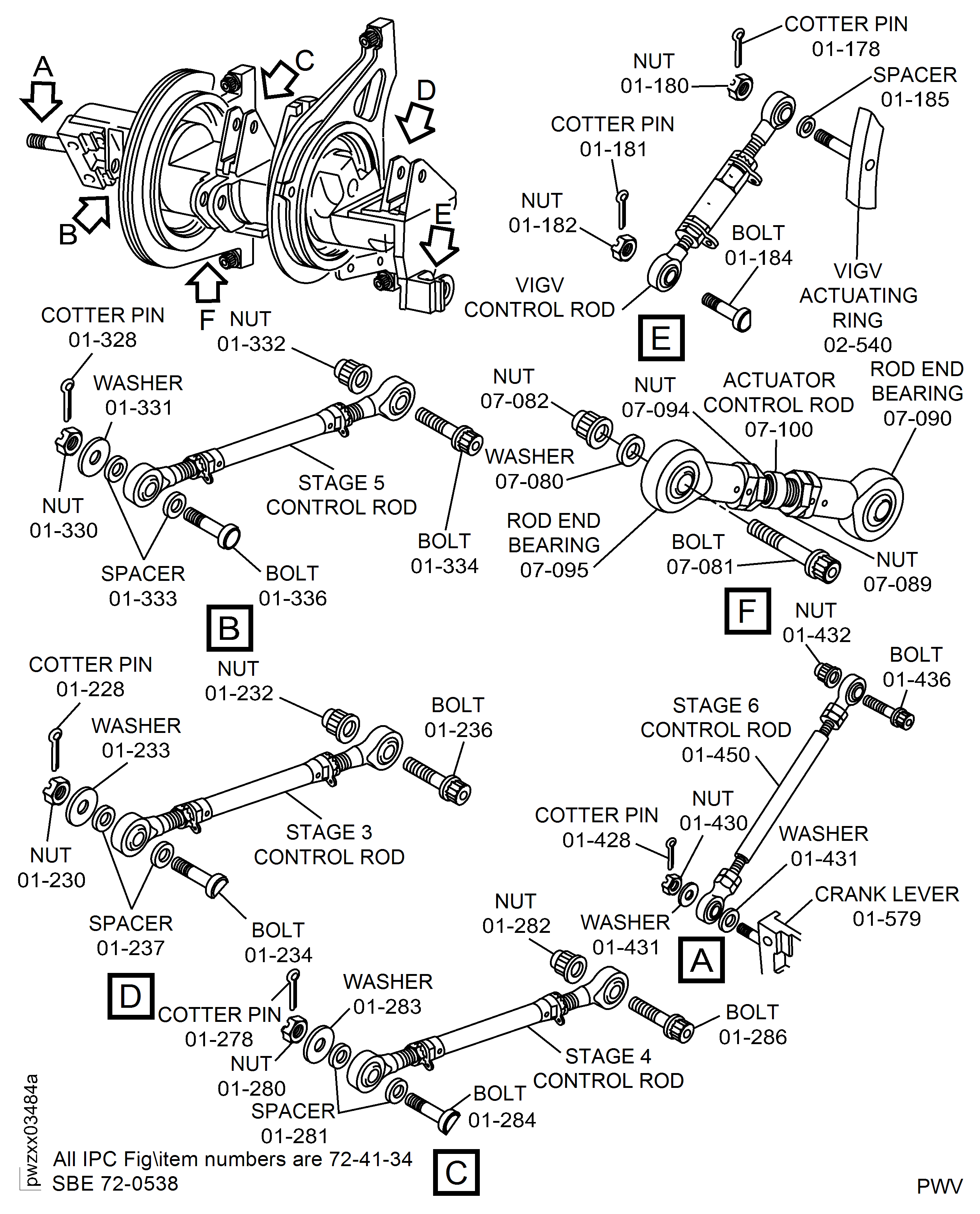 SBE 72-0538 : Remove The VSV Crankshaft