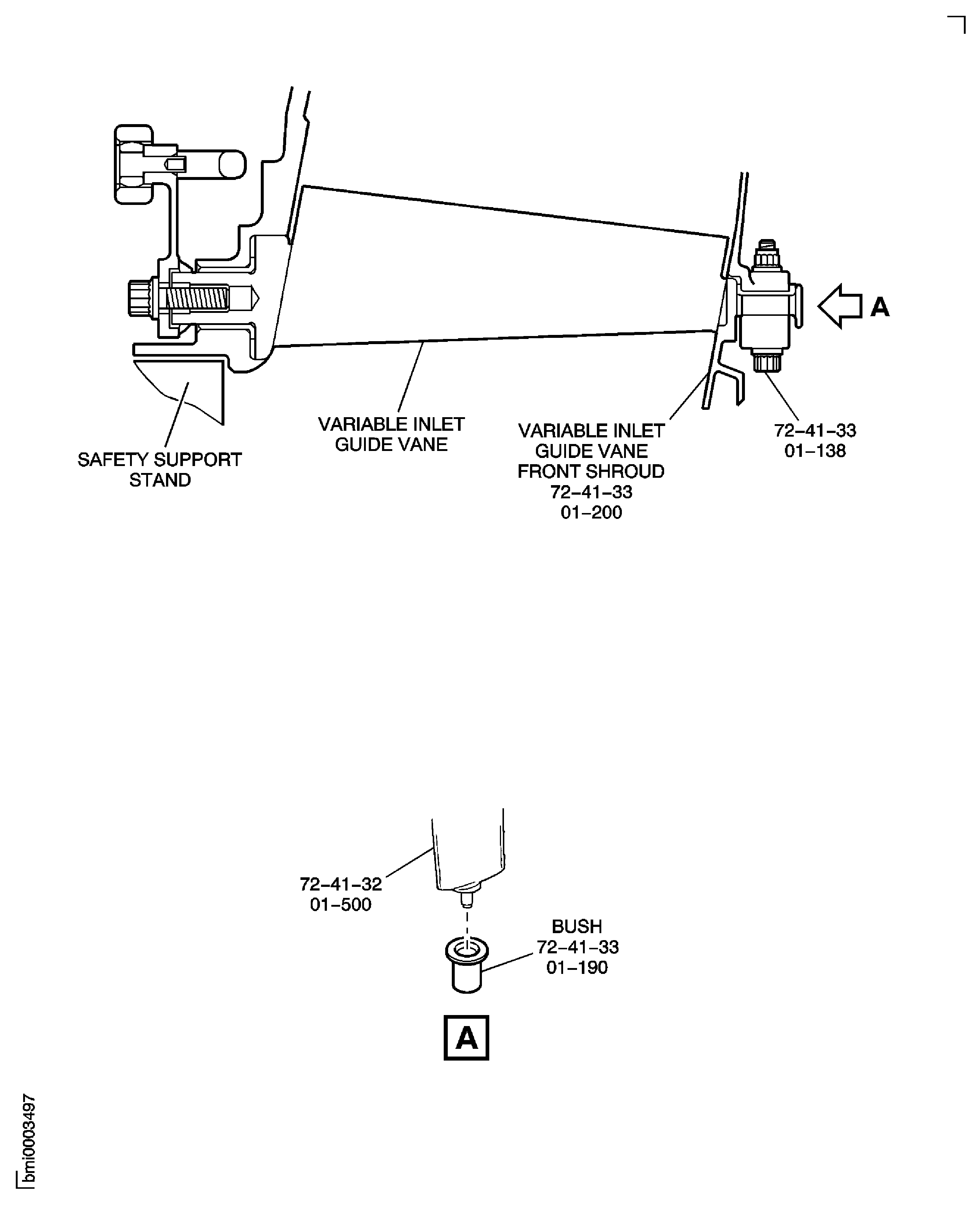 Remove the Variable Inlet Guide Vane Front Shroud