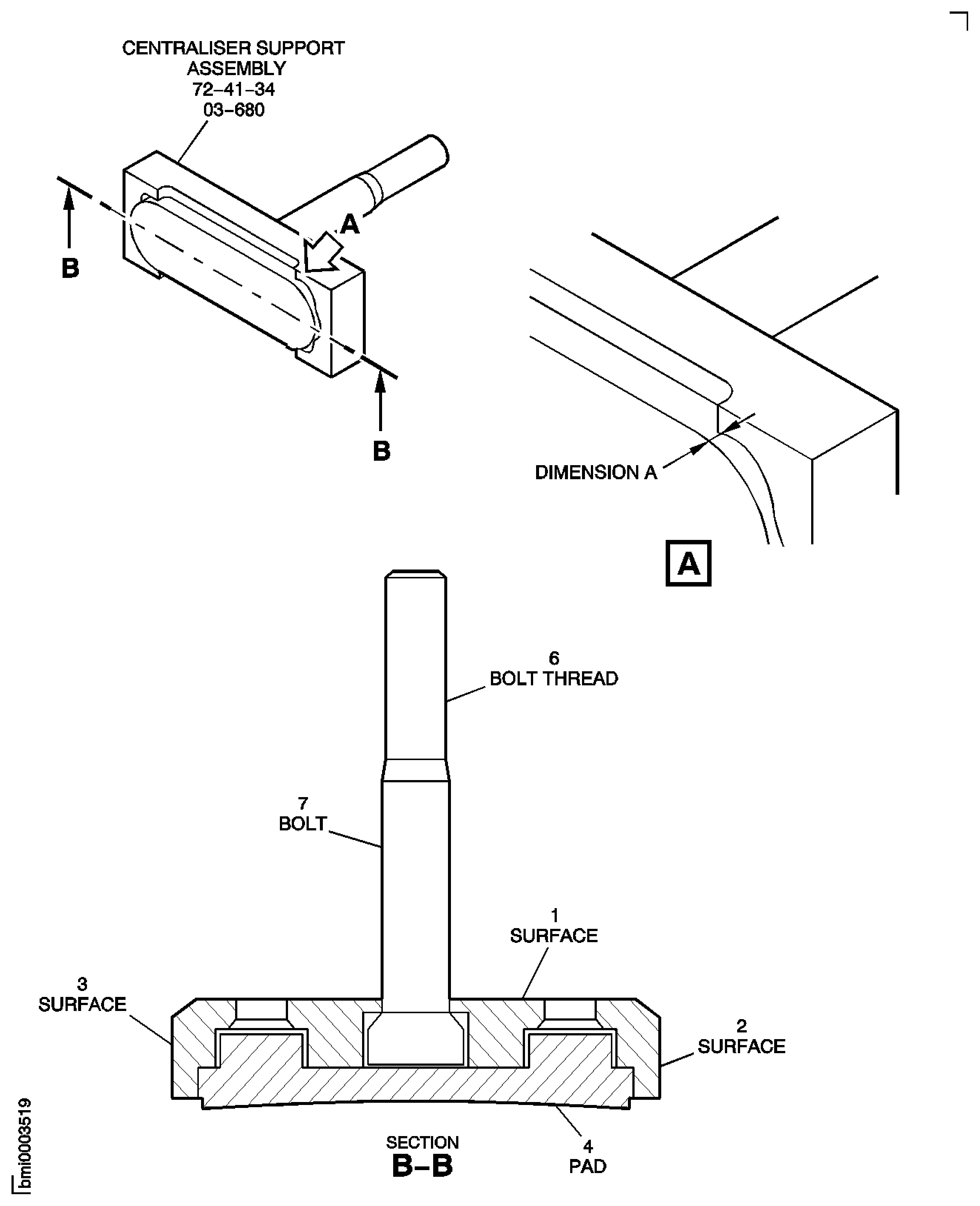 Stage 3 Centaliser Support Assembly - Inspection Locations
